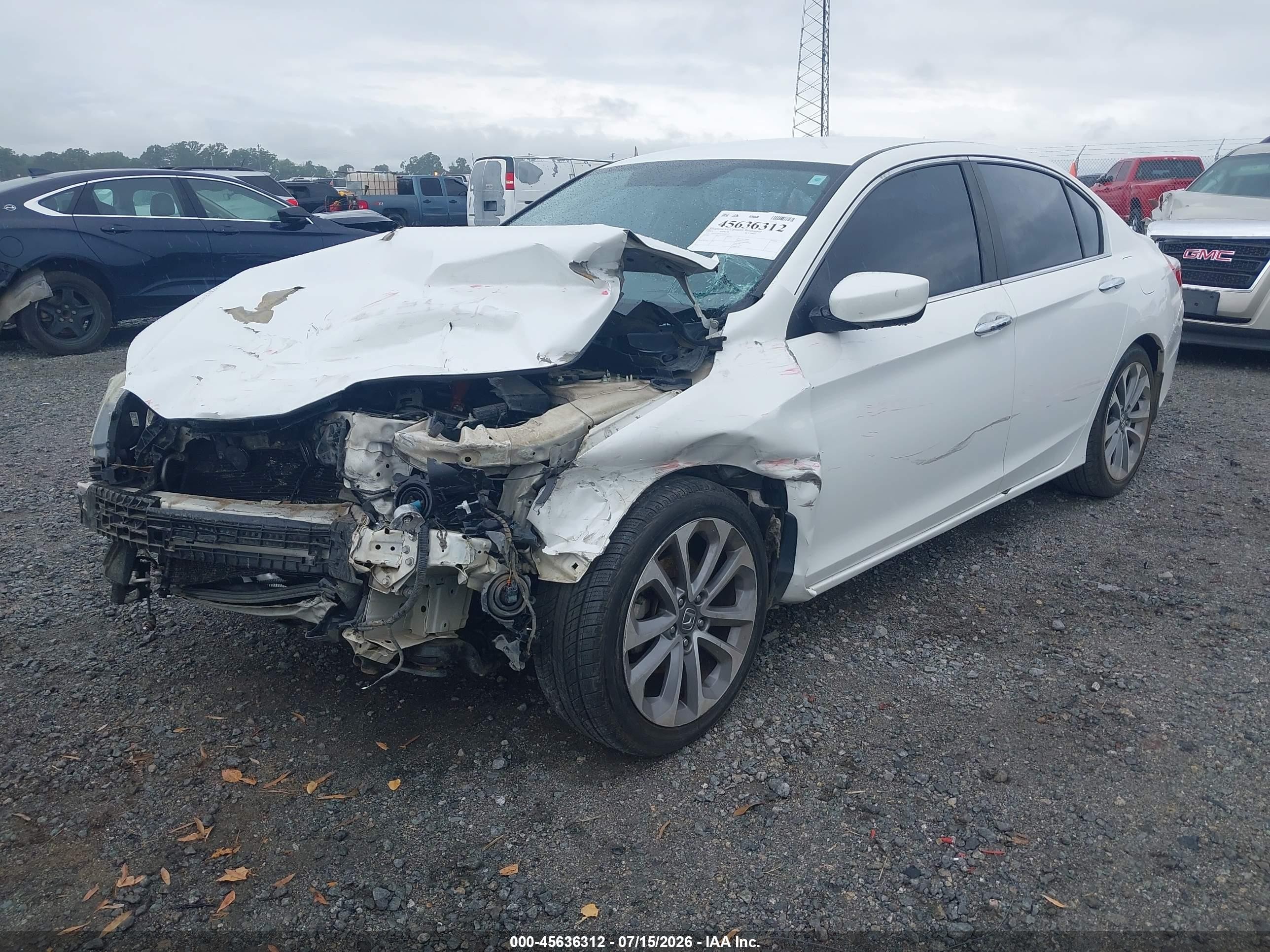 2013 Honda Accord Sport White vin: 1HGCR2F5XDA045112