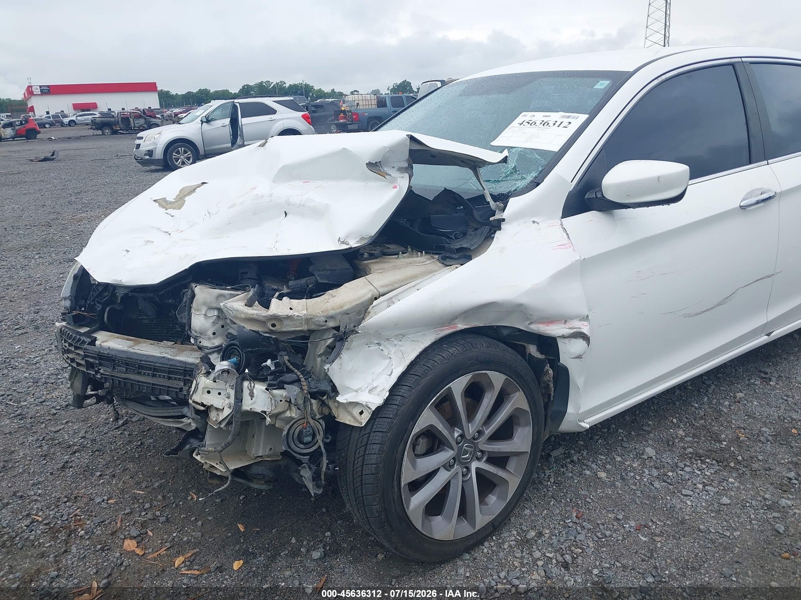2013 Honda Accord Sport White vin: 1HGCR2F5XDA045112