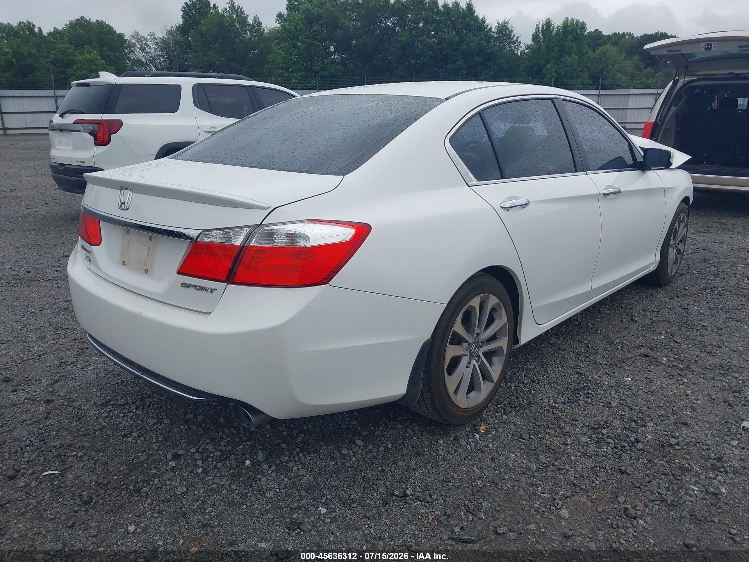 2013 Honda Accord Sport White vin: 1HGCR2F5XDA045112