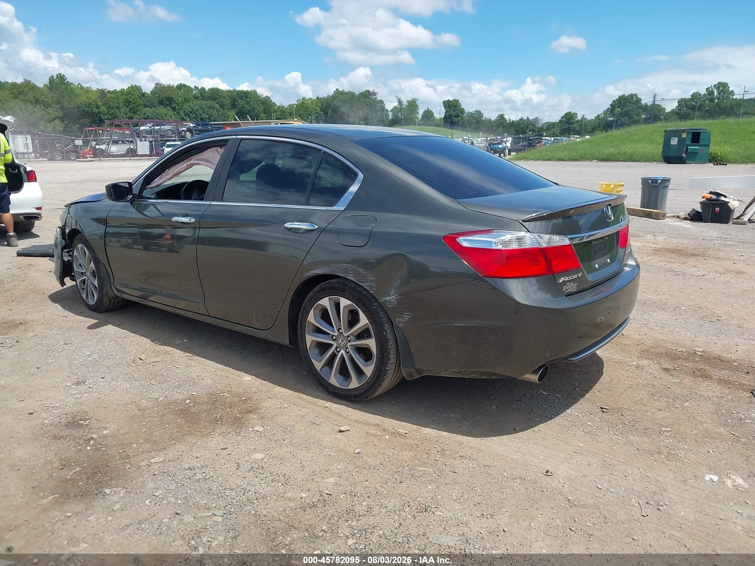 2013 Honda Accord Sport Gray vin: 1HGCR2F5XDA062198