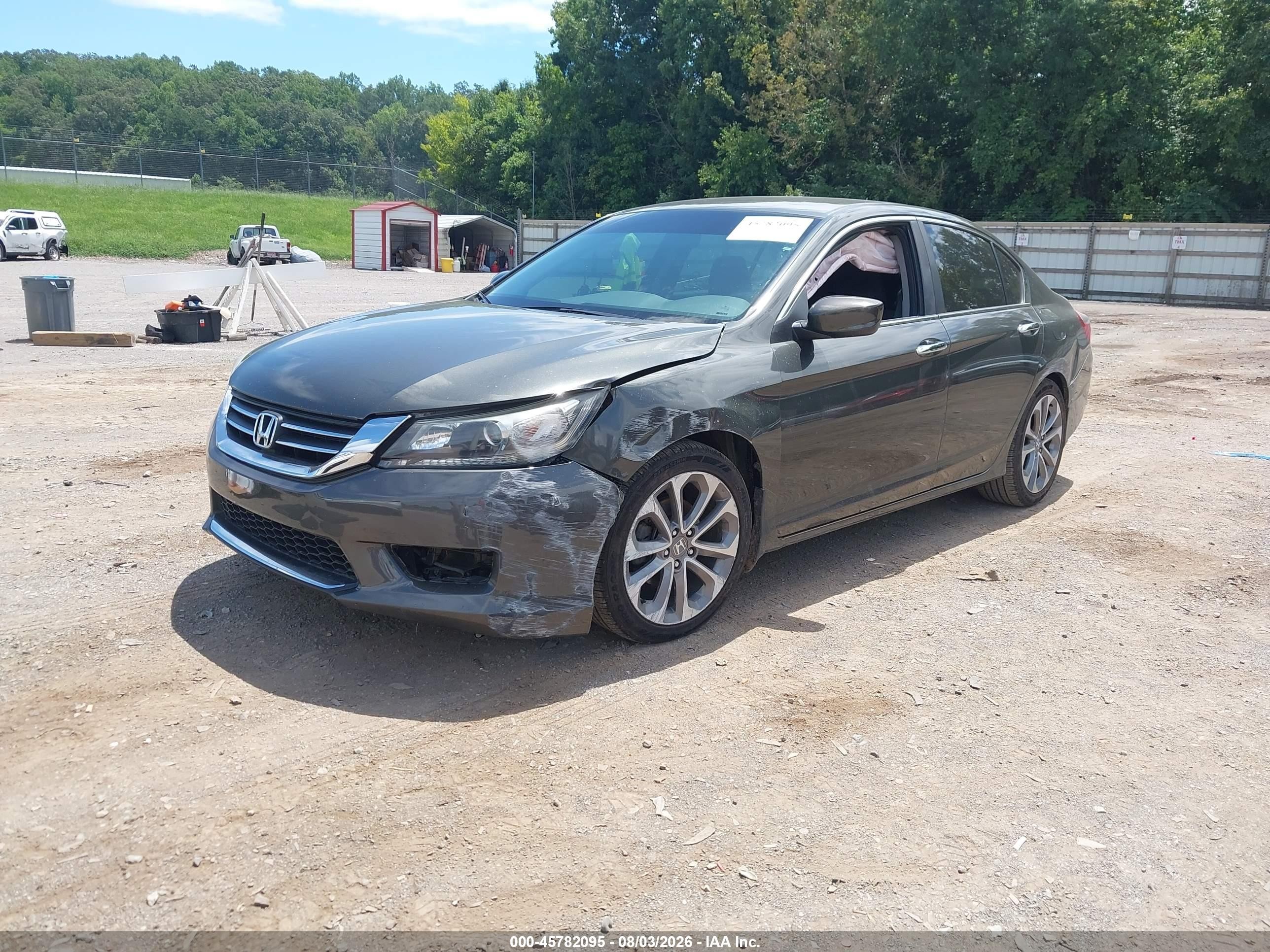 2013 Honda Accord Sport Gray vin: 1HGCR2F5XDA062198