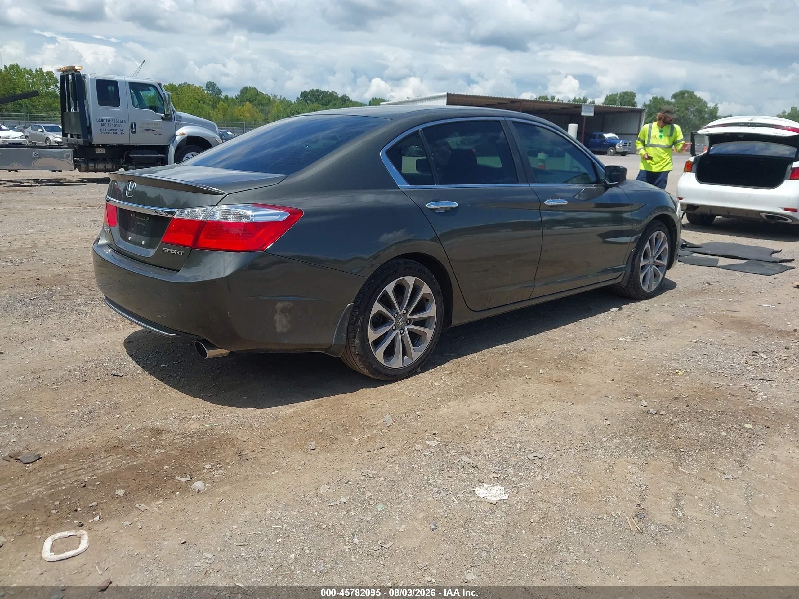 2013 Honda Accord Sport Gray vin: 1HGCR2F5XDA062198