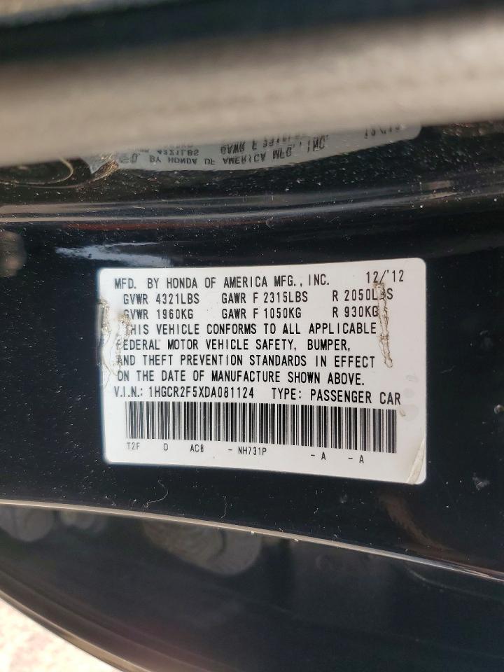 2013 Honda Accord Sport Black vin: 1HGCR2F5XDA081124