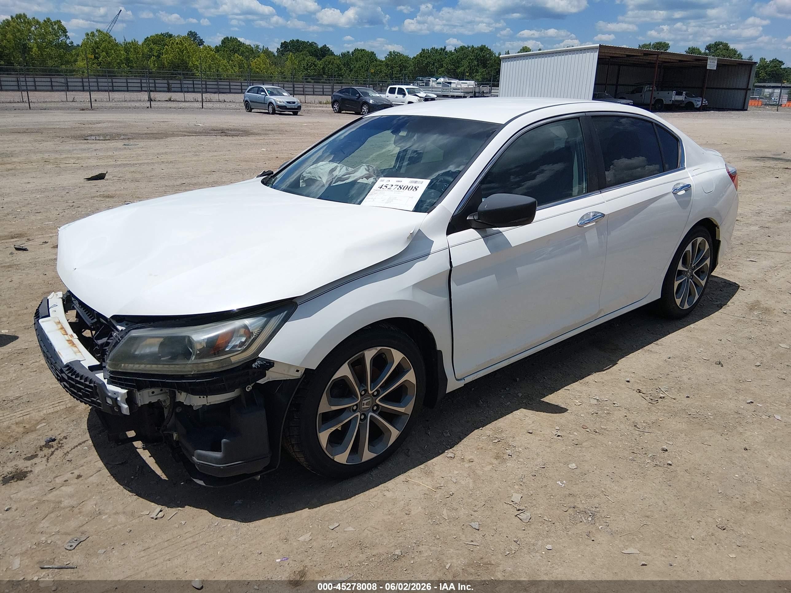 2013 Honda Accord Sport White vin: 1HGCR2F5XDA094309