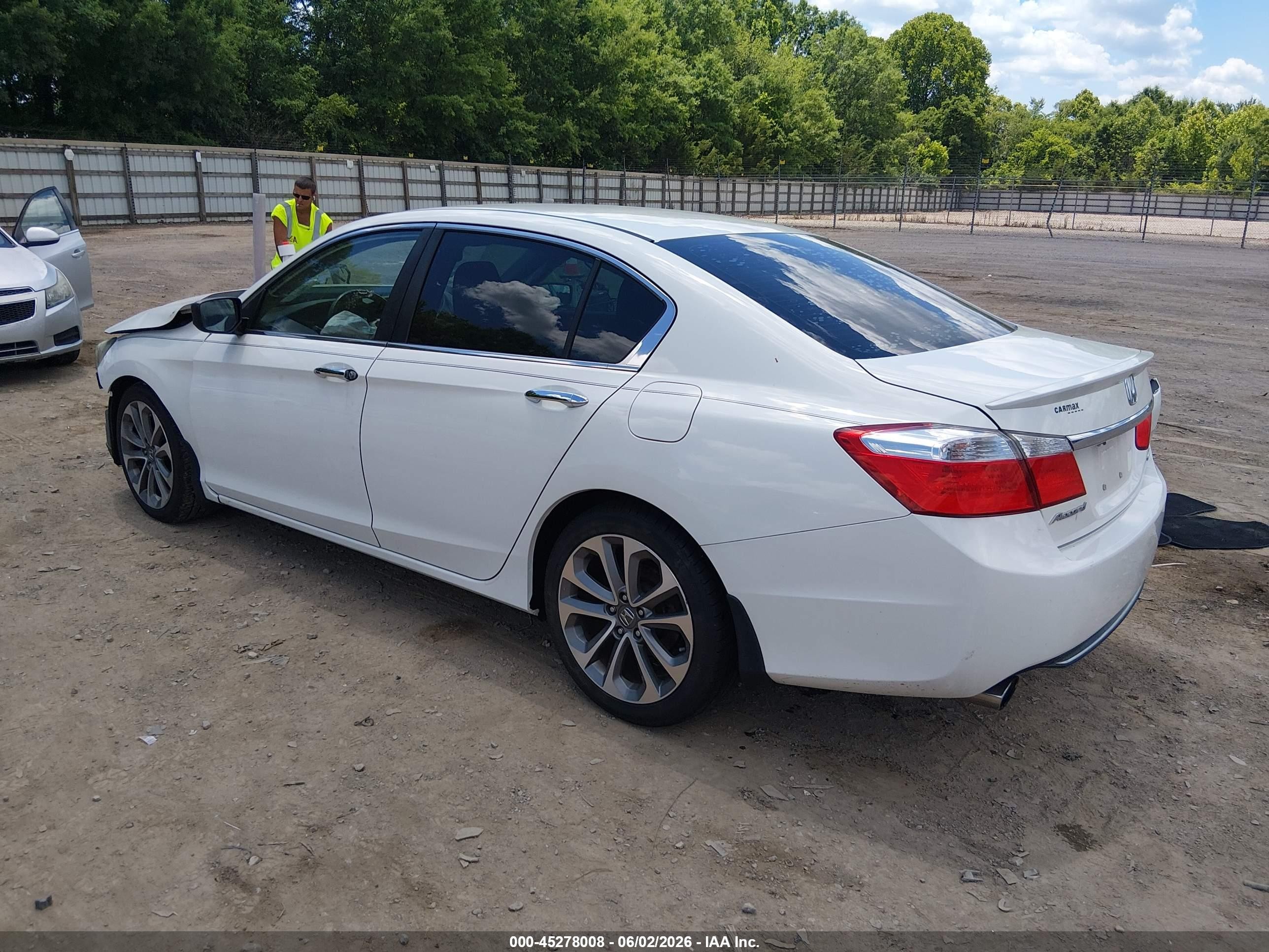 2013 Honda Accord Sport White vin: 1HGCR2F5XDA094309