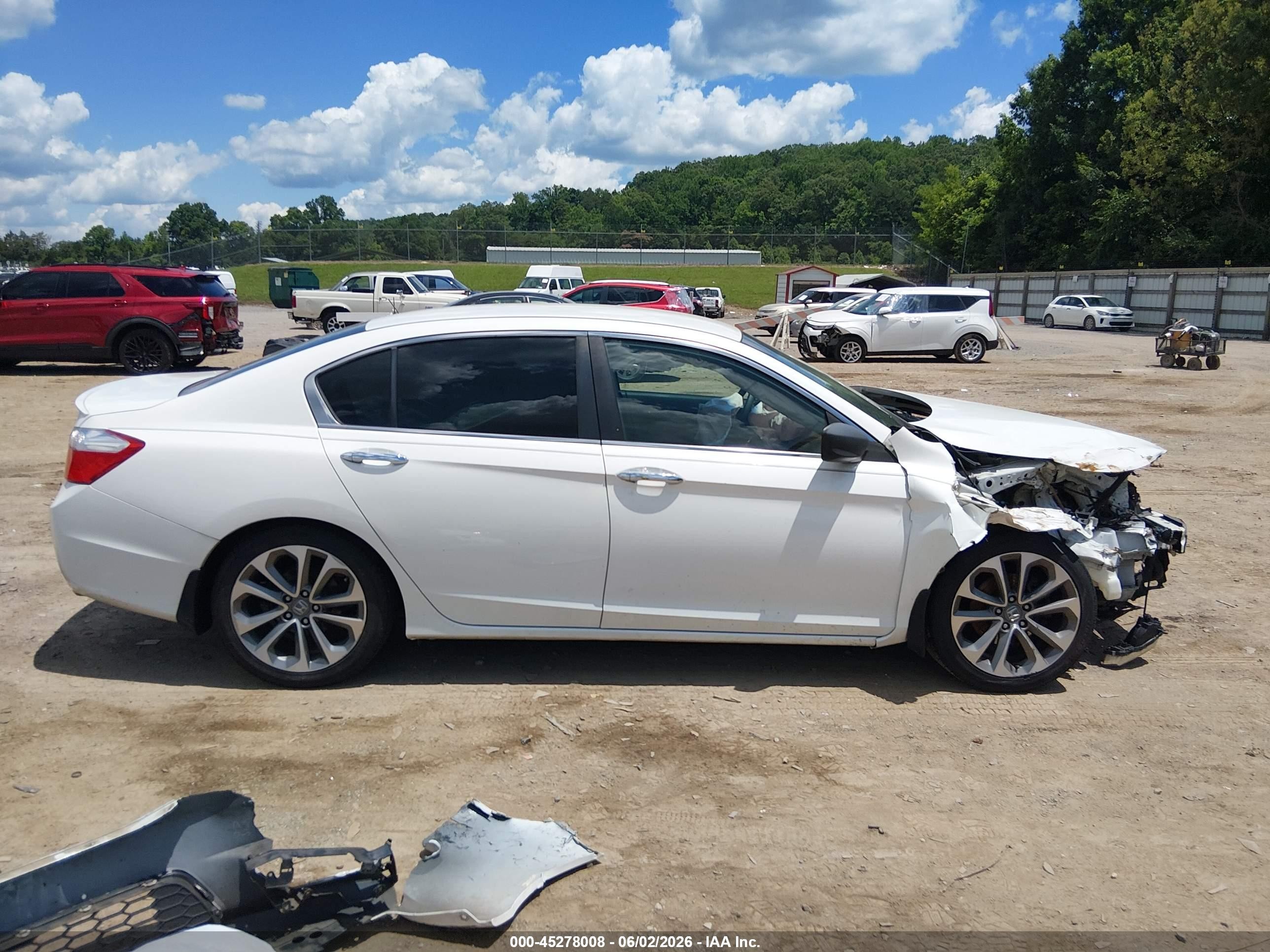2013 Honda Accord Sport White vin: 1HGCR2F5XDA094309