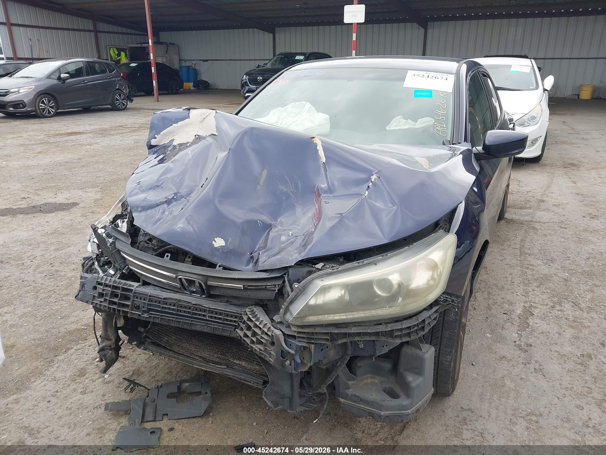 2013 Honda Accord Sport Синий vin: 1HGCR2F5XDA105891