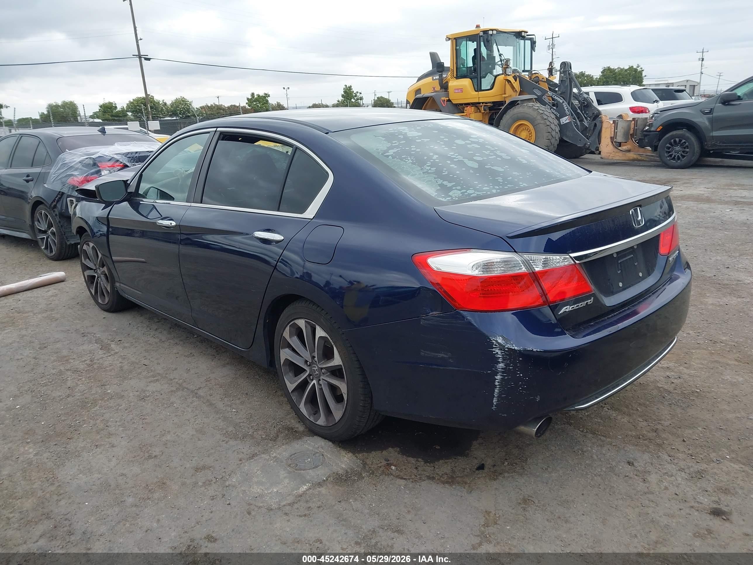 2013 Honda Accord Sport Синий vin: 1HGCR2F5XDA105891