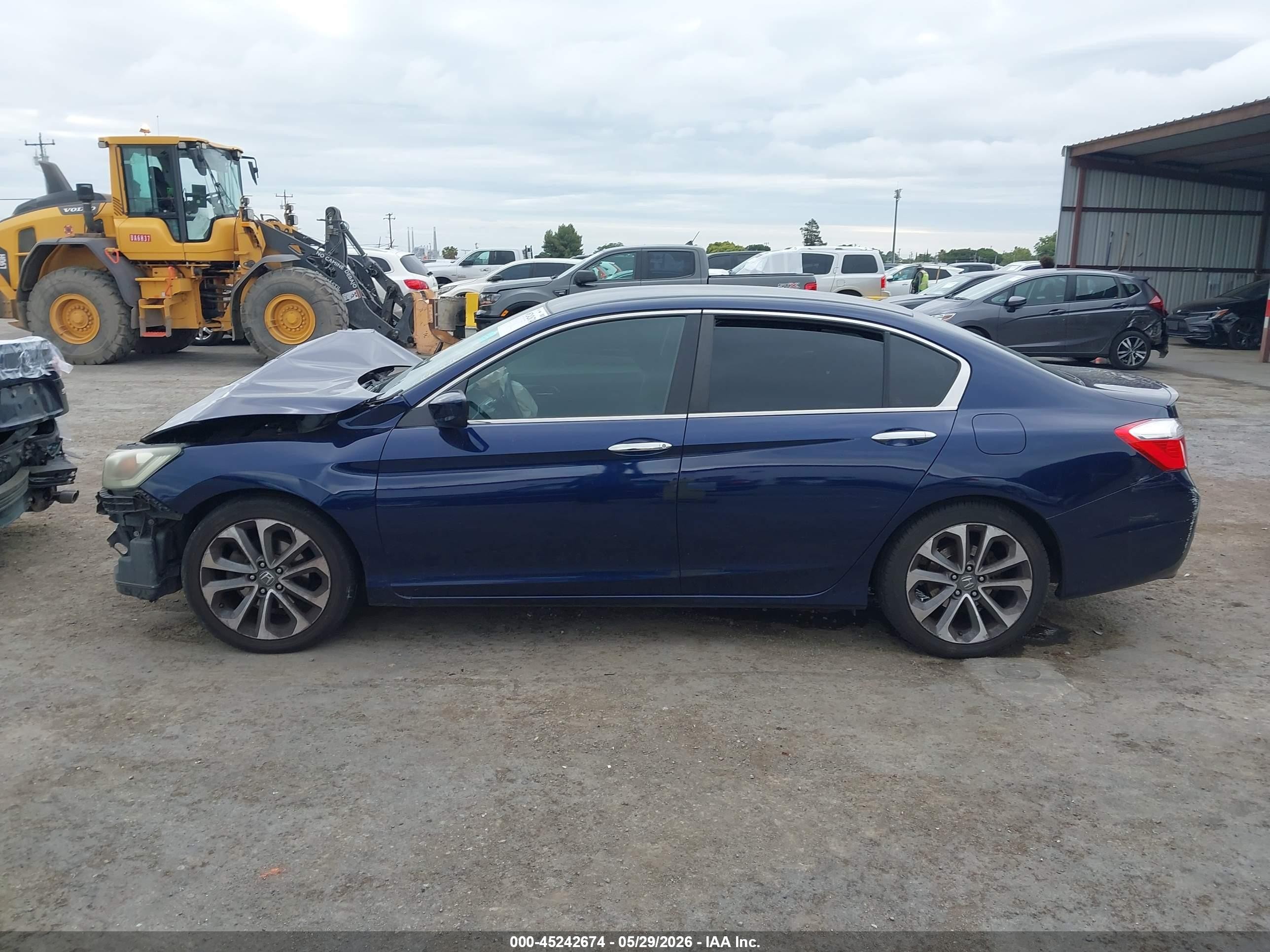 2013 Honda Accord Sport Синий vin: 1HGCR2F5XDA105891