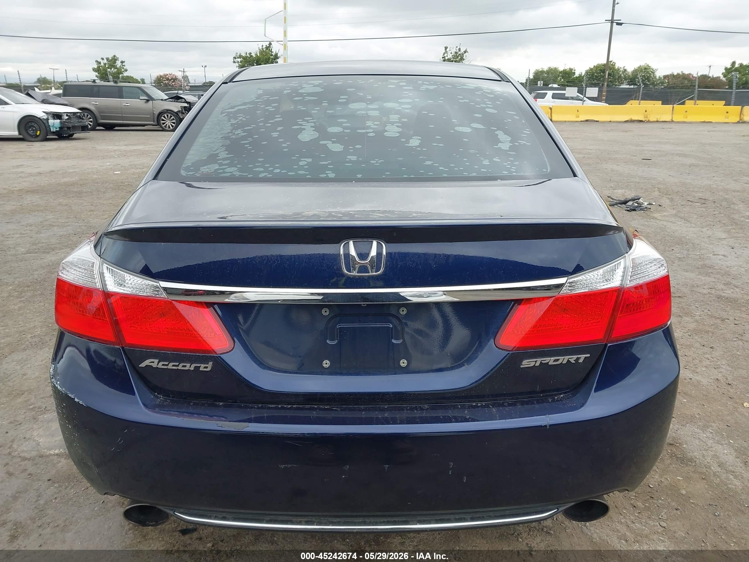 2013 Honda Accord Sport Синий vin: 1HGCR2F5XDA105891