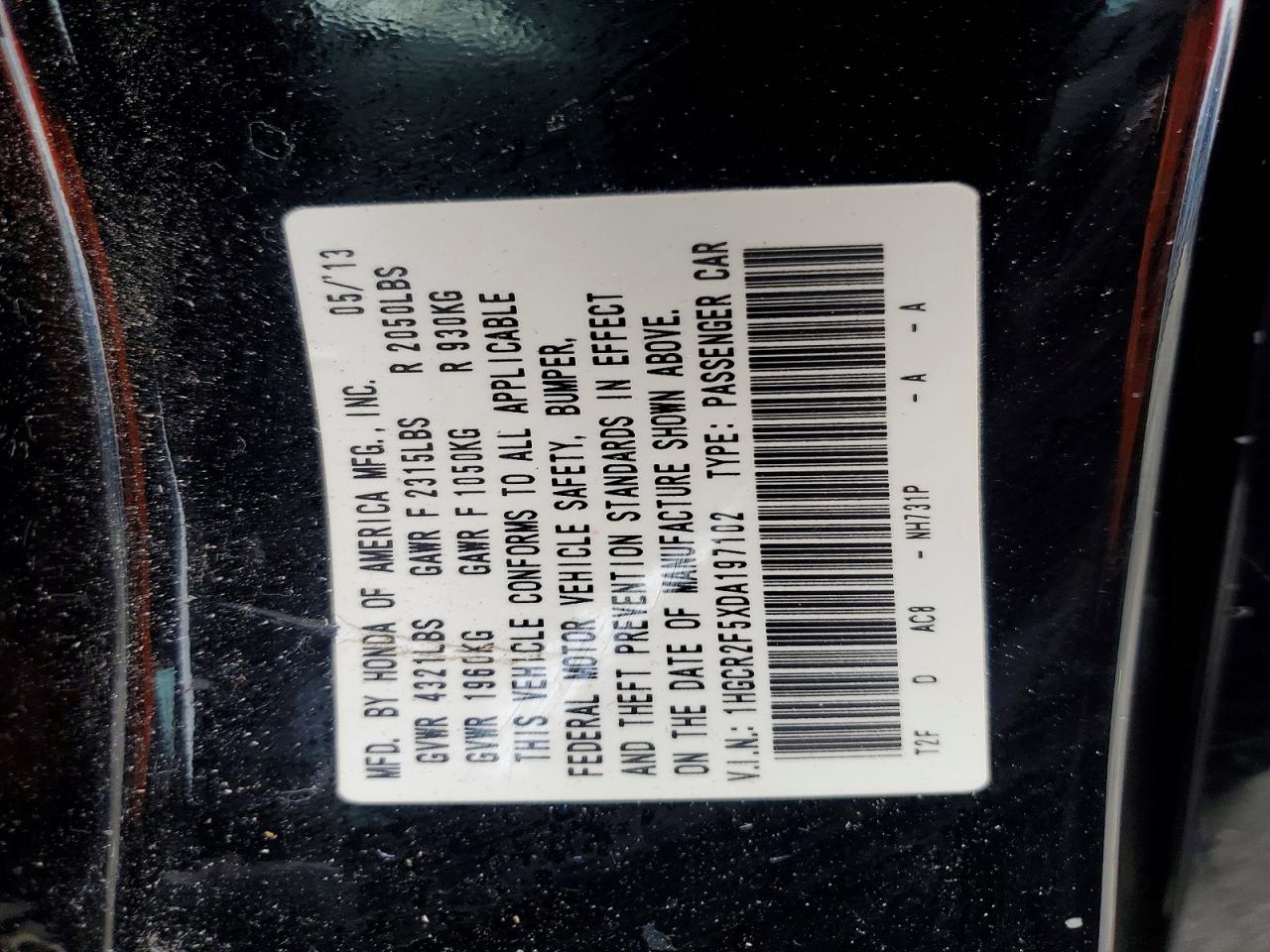 2013 Honda Accord Sport Black vin: 1HGCR2F5XDA197102