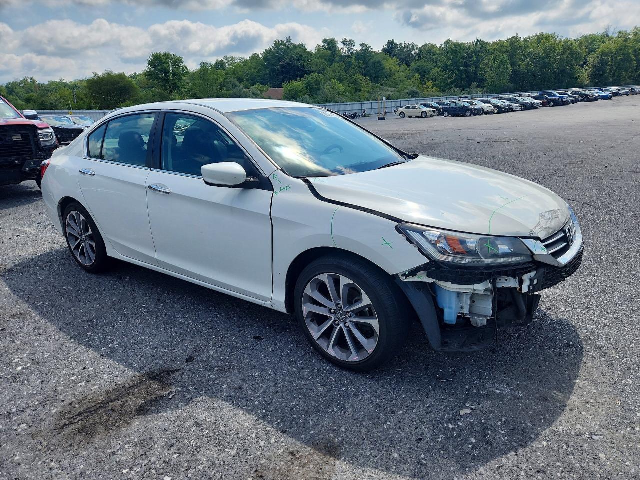 2013 Honda Accord Sport White vin: 1HGCR2F5XDA214156