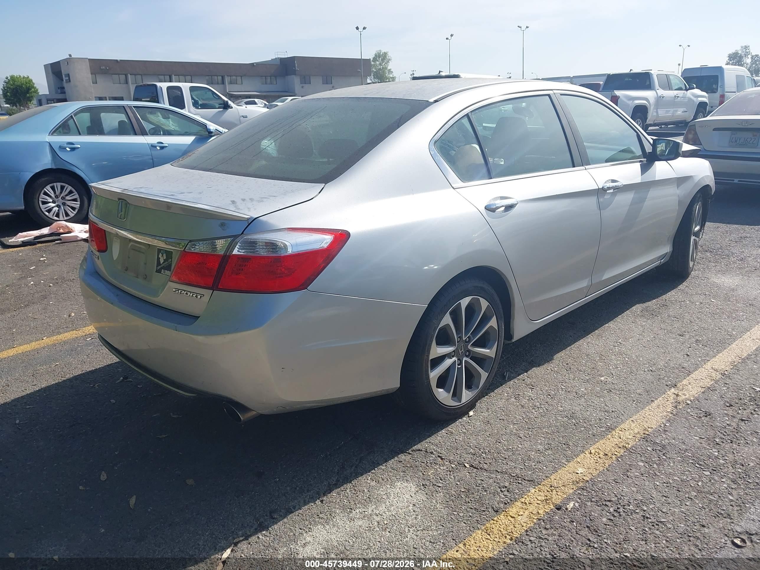 2013 Honda Accord Sport Silver vin: 1HGCR2F5XDA218398