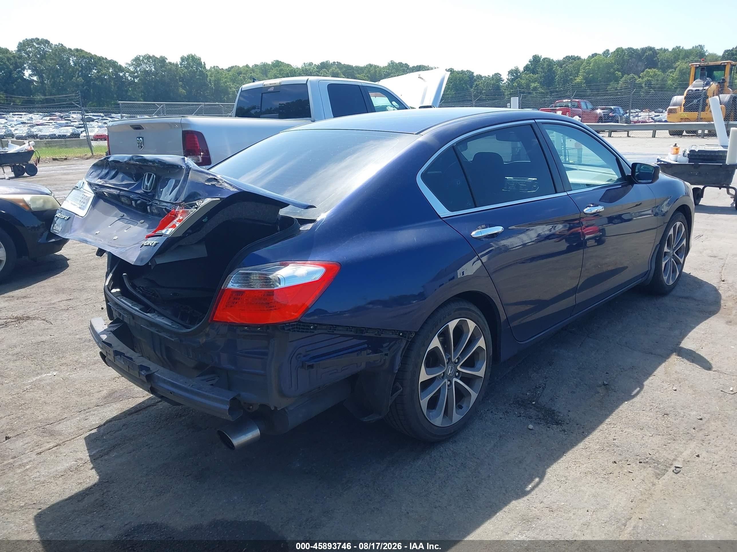 2013 Honda Accord Sport Синий vin: 1HGCR2F5XDA231216