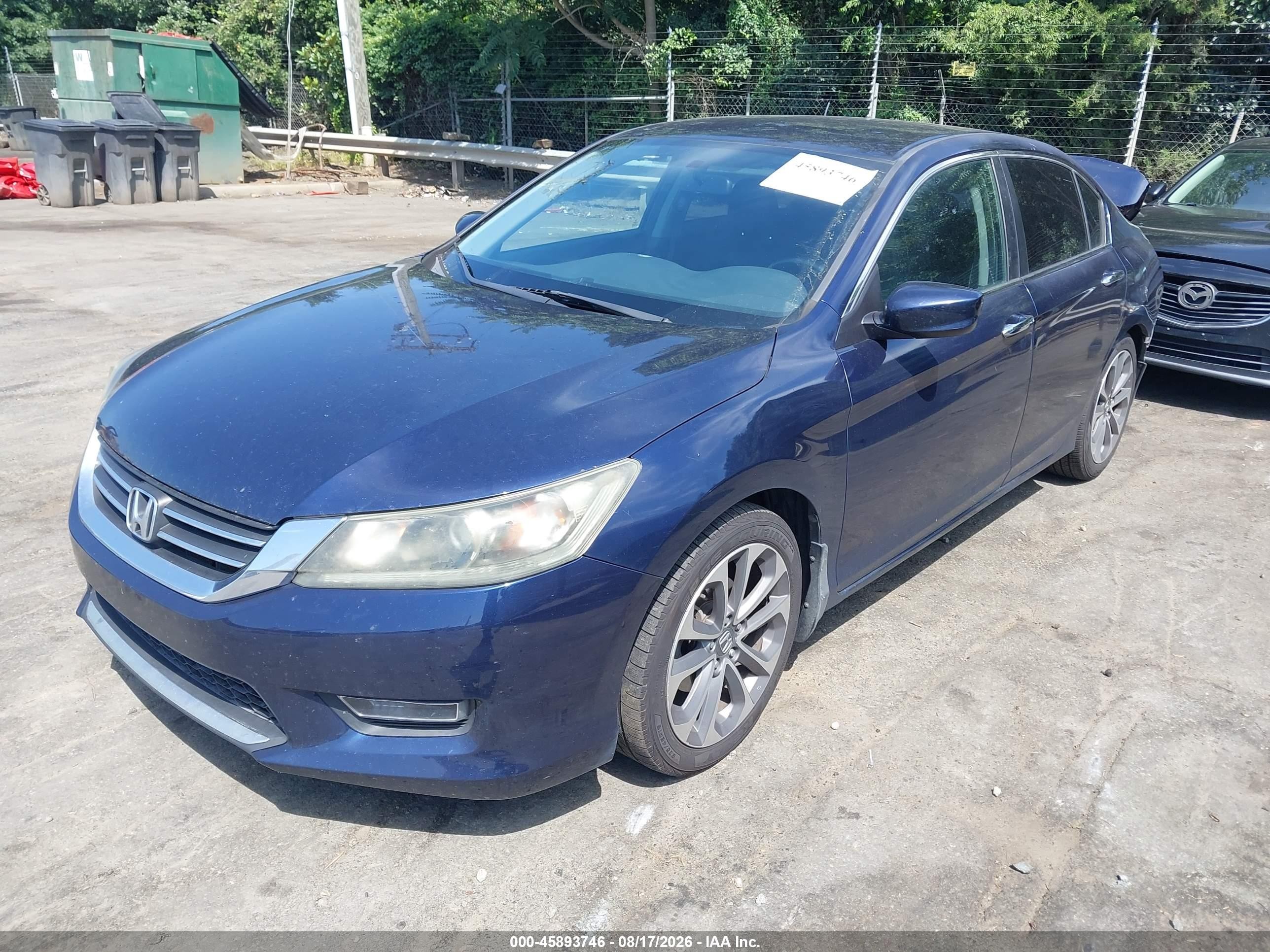 2013 Honda Accord Sport Синий vin: 1HGCR2F5XDA231216
