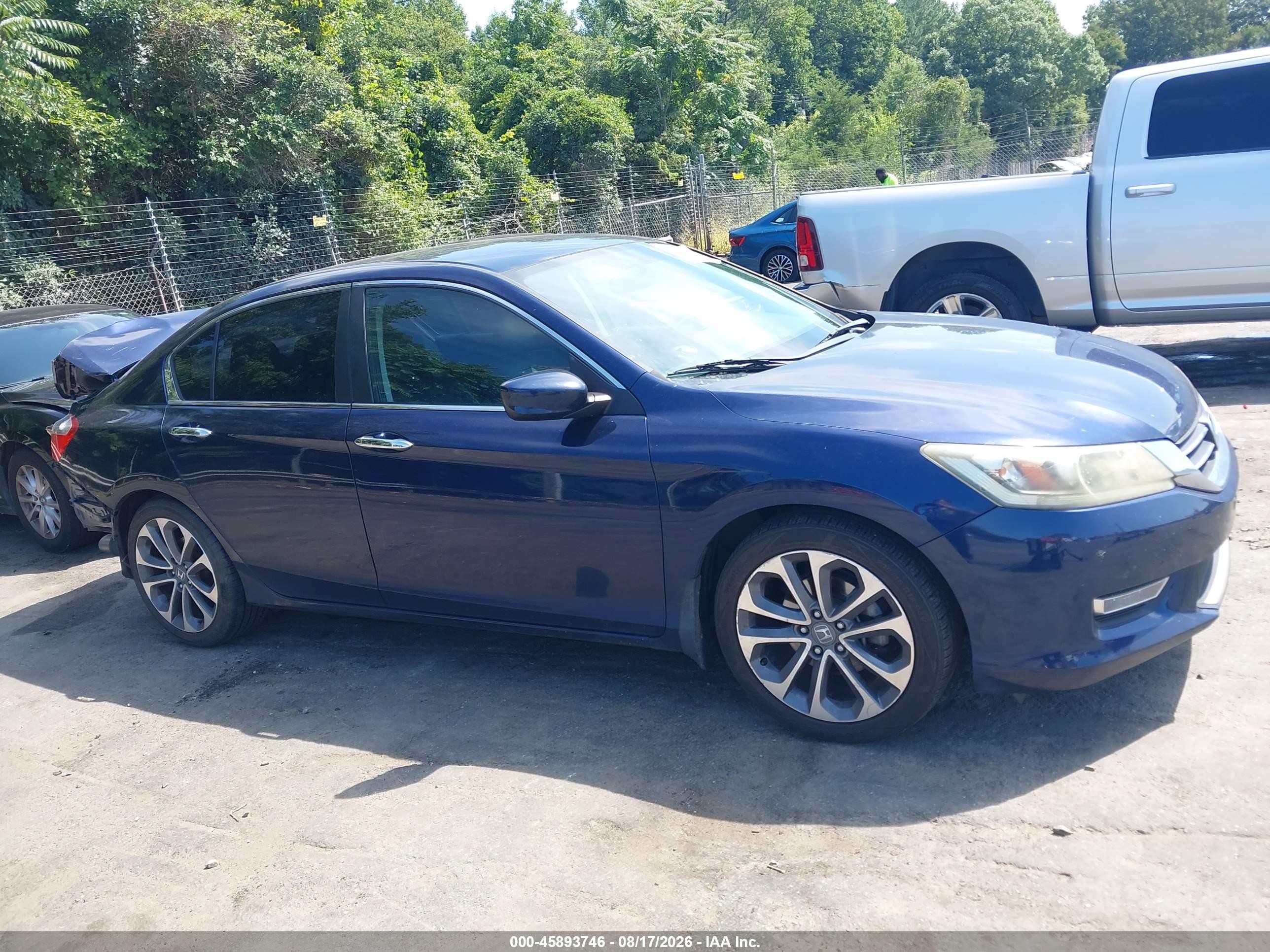 2013 Honda Accord Sport Синий vin: 1HGCR2F5XDA231216