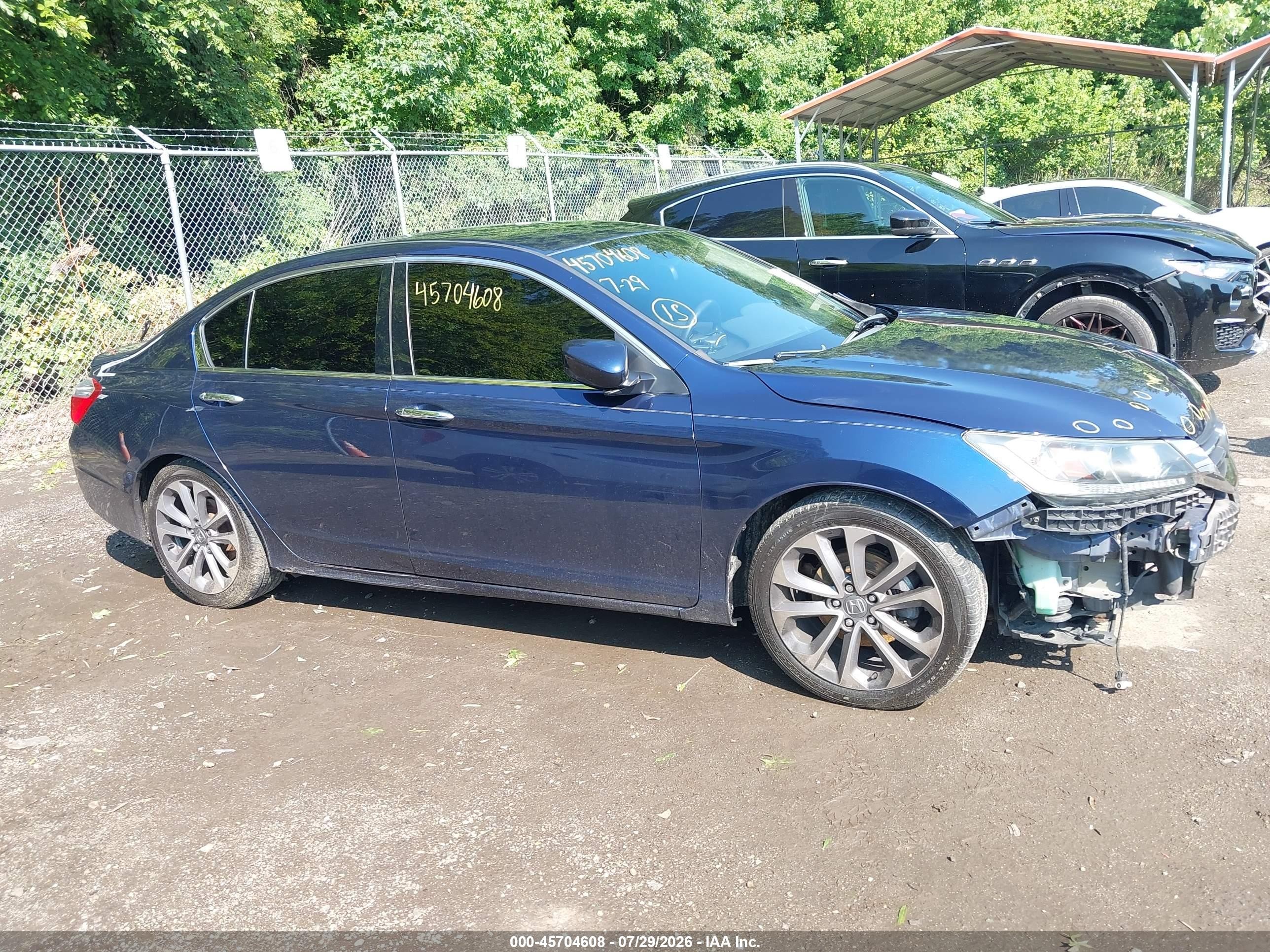 2013 Honda Accord Sport Blue vin: 1HGCR2F5XDA235833