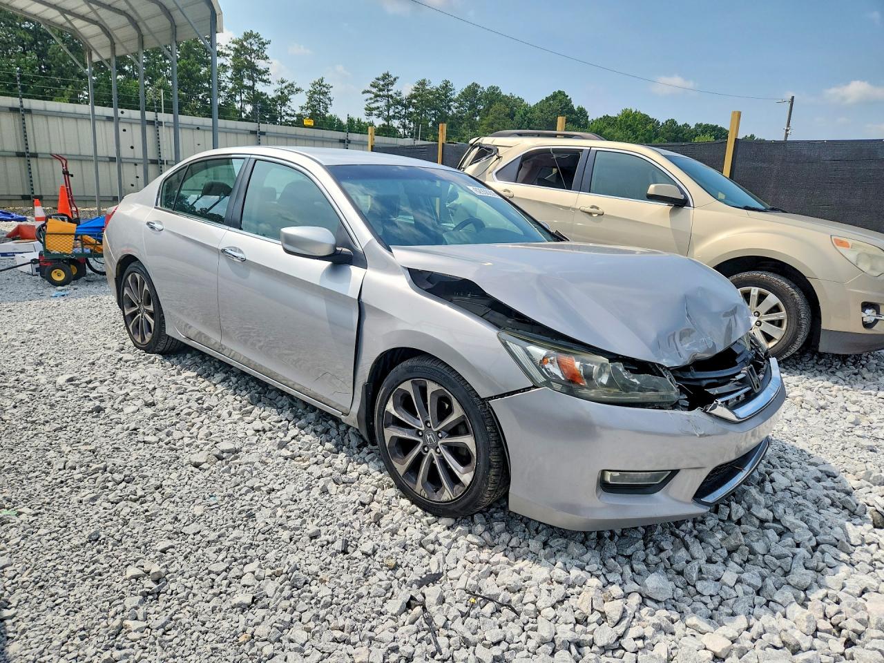 2013 Honda Accord Sport Серебряный vin: 1HGCR2F5XDA255337