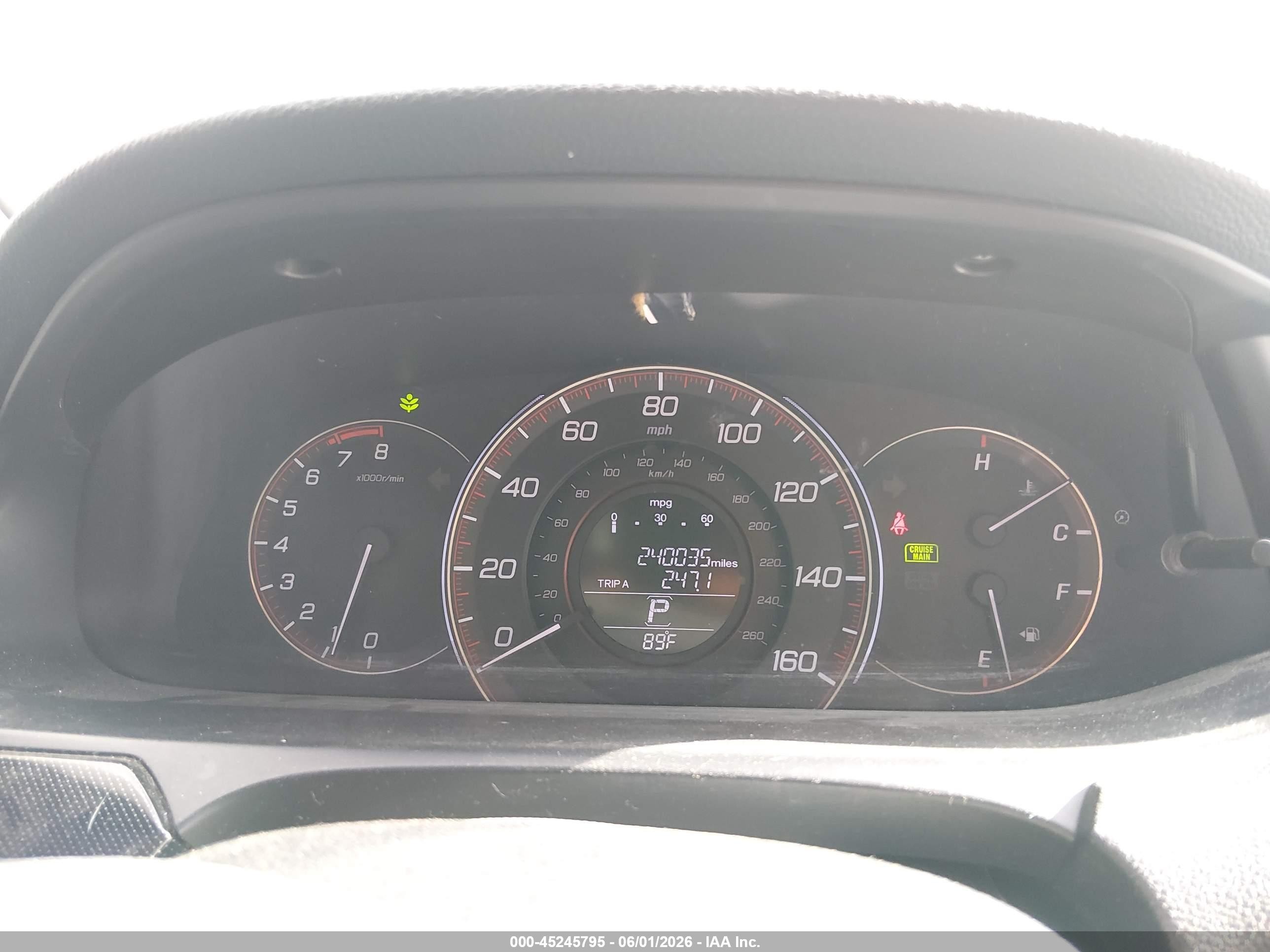 2013 Honda Accord Sport Серый vin: 1HGCR2F5XDA255418