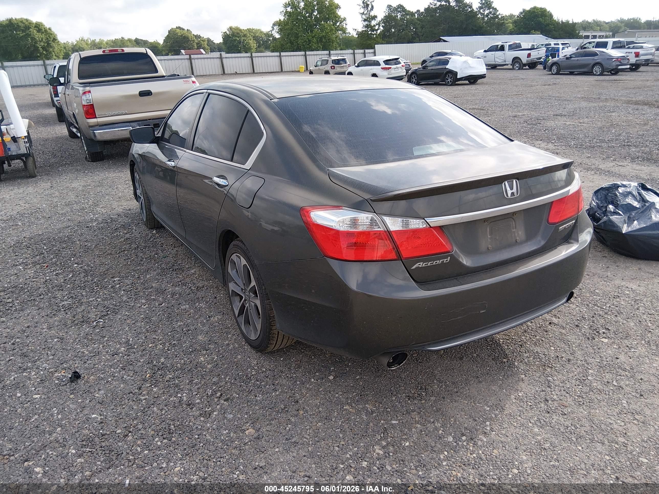 2013 Honda Accord Sport Серый vin: 1HGCR2F5XDA255418