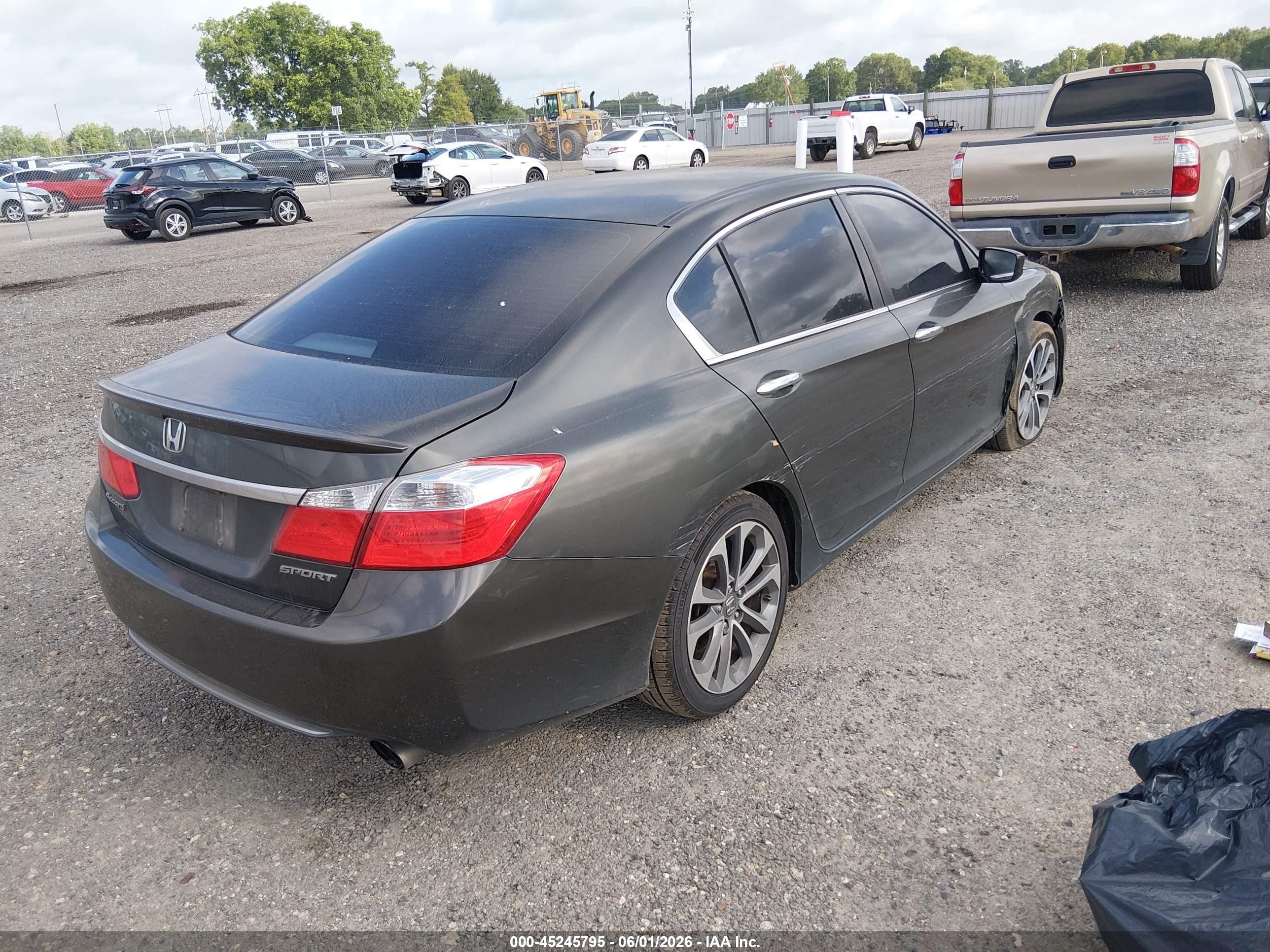 2013 Honda Accord Sport Серый vin: 1HGCR2F5XDA255418