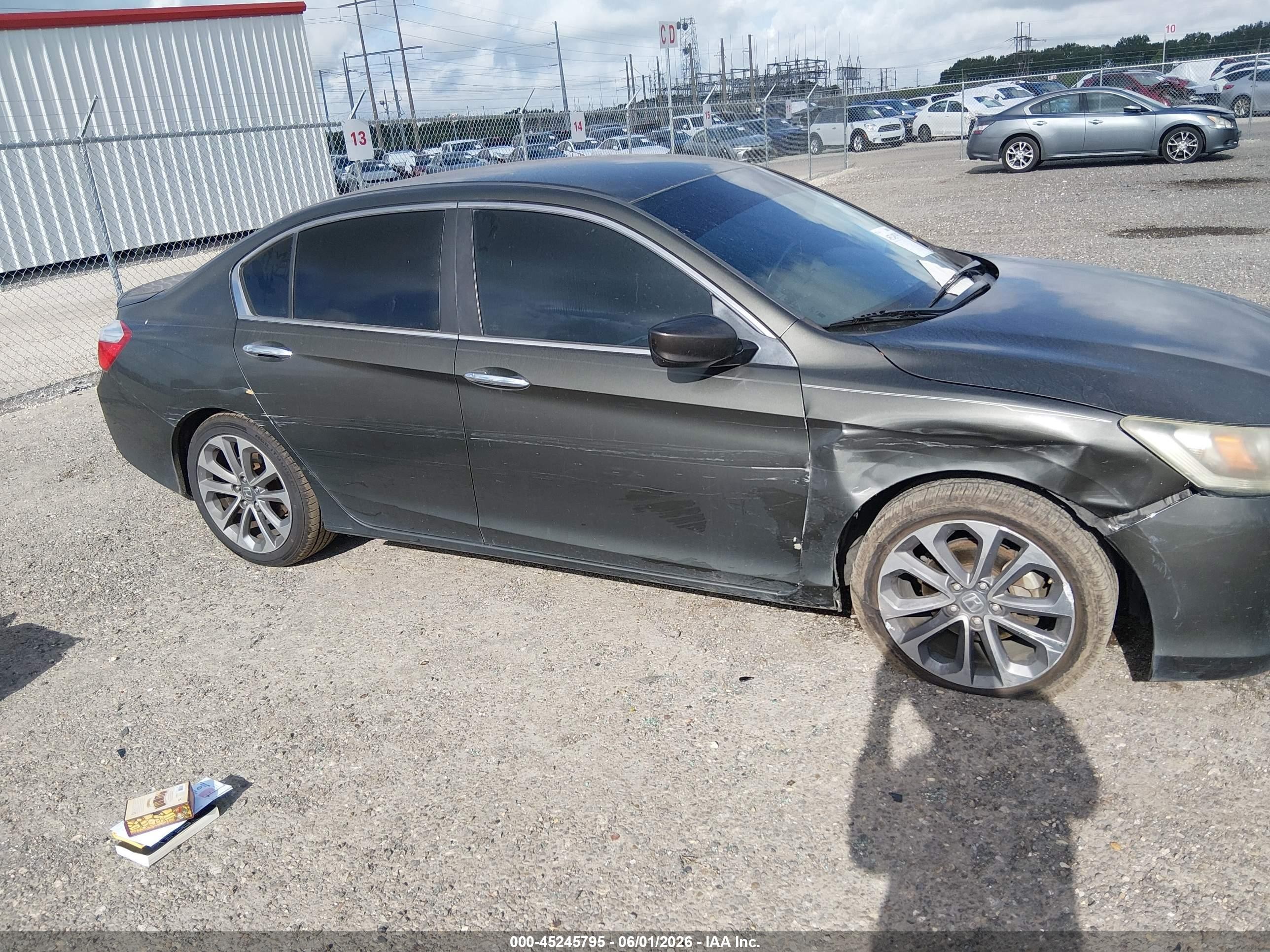 2013 Honda Accord Sport Серый vin: 1HGCR2F5XDA255418