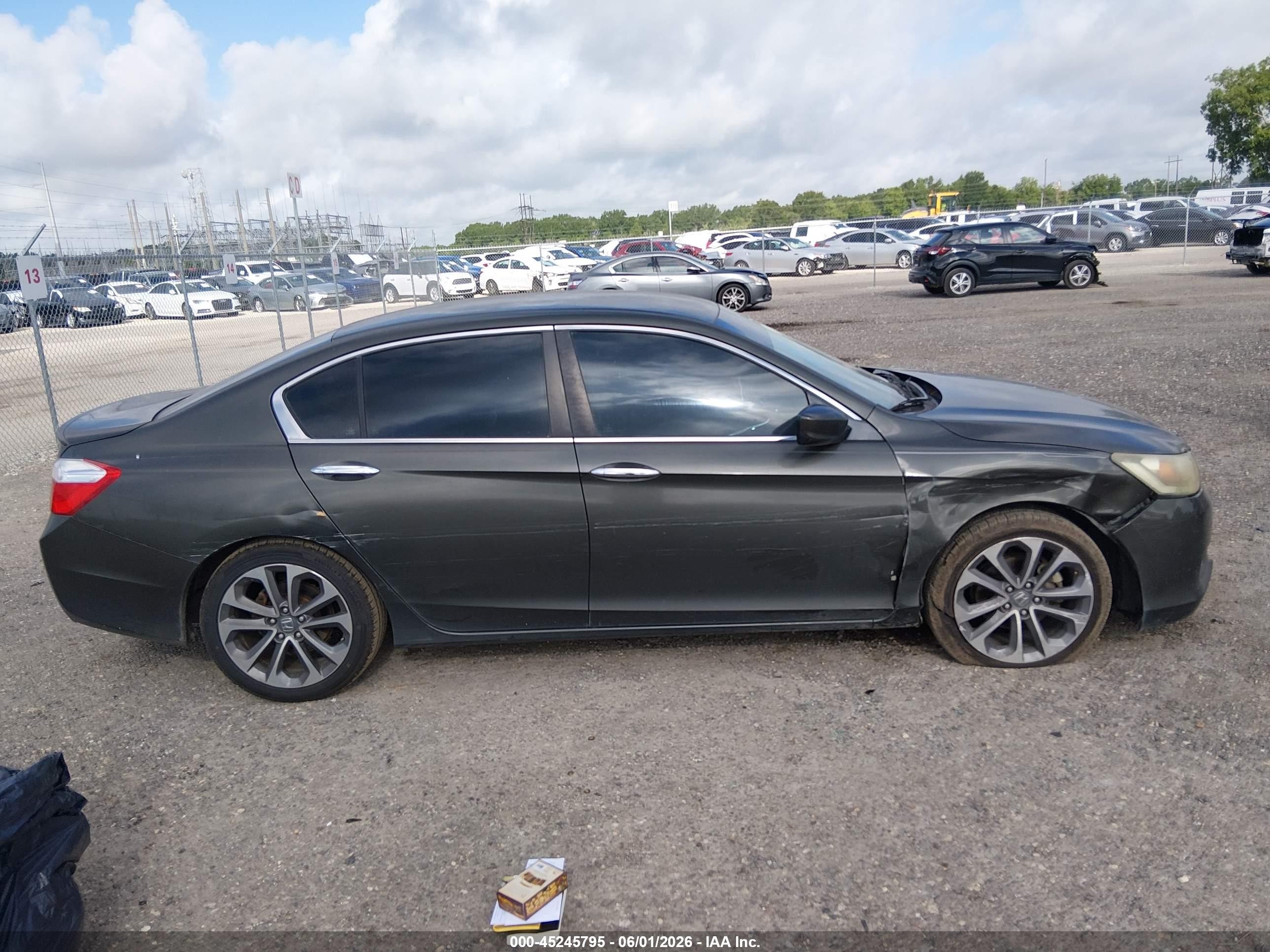 2013 Honda Accord Sport Серый vin: 1HGCR2F5XDA255418