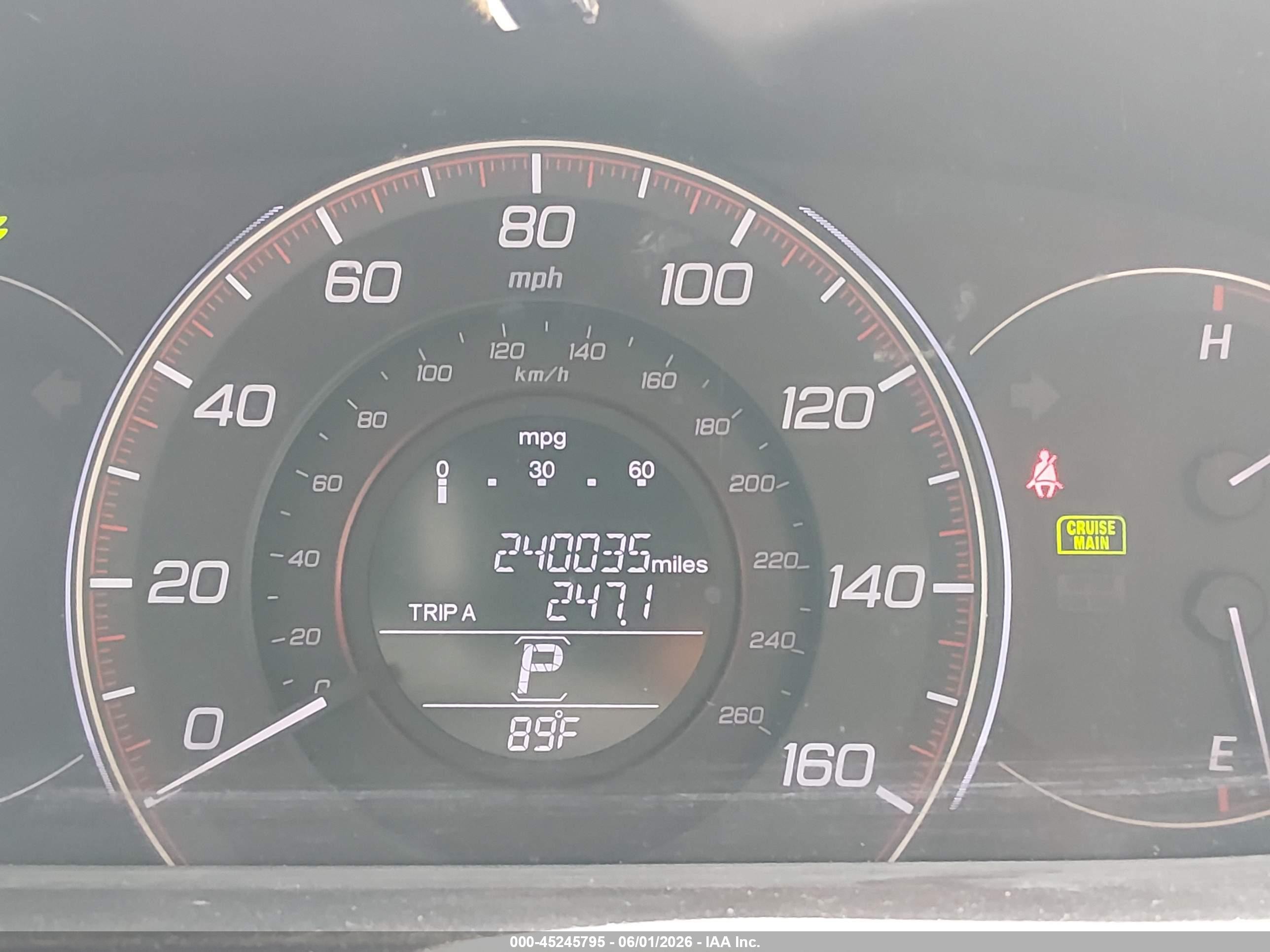 2013 Honda Accord Sport Серый vin: 1HGCR2F5XDA255418