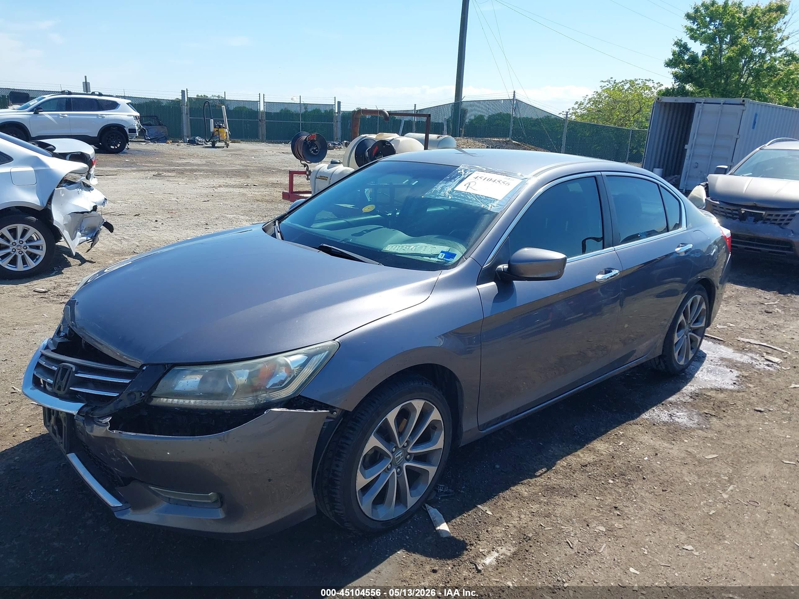 2013 Honda Accord Sport Gray vin: 1HGCR2F5XDA268623