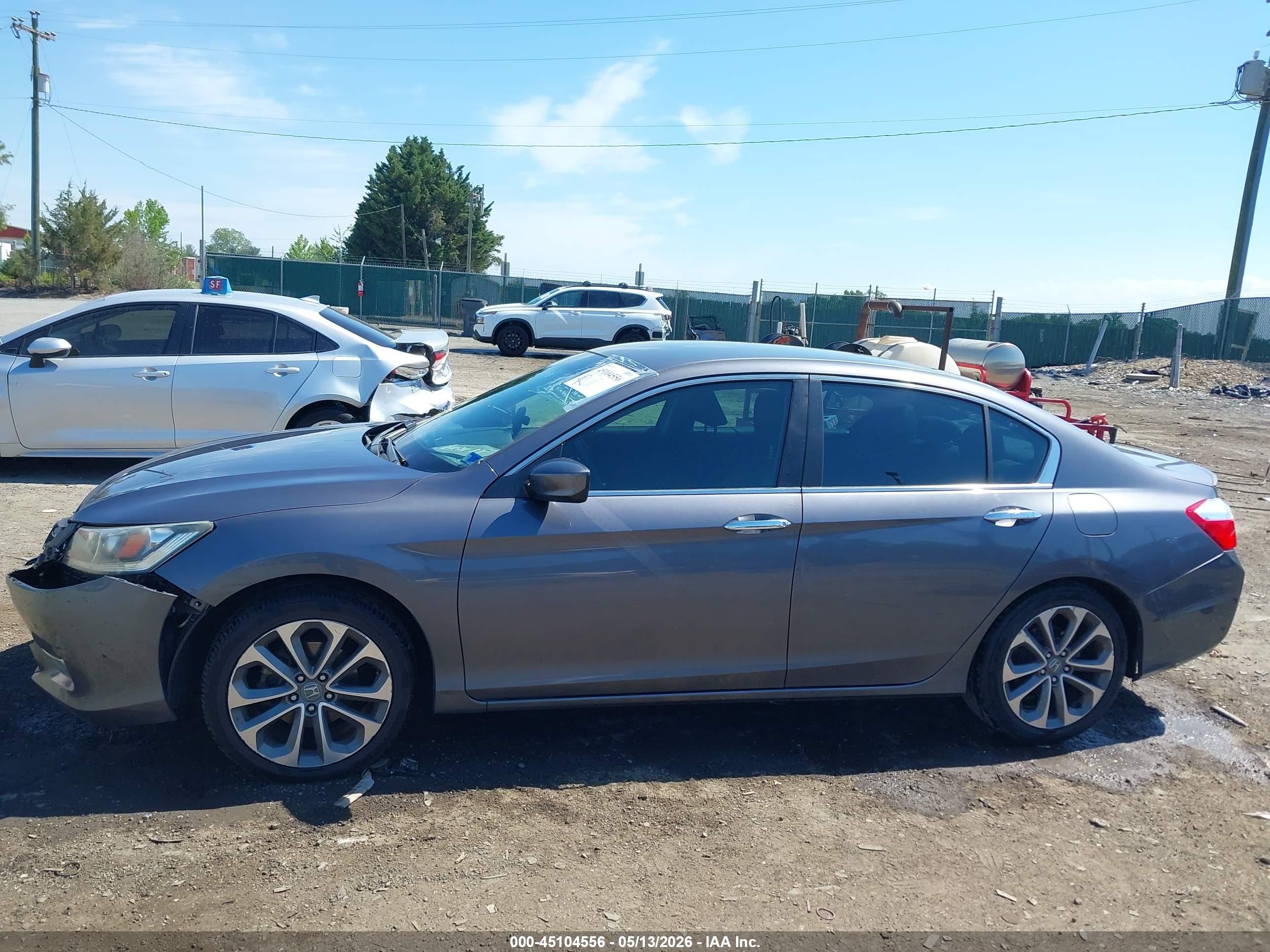 2013 Honda Accord Sport Gray vin: 1HGCR2F5XDA268623