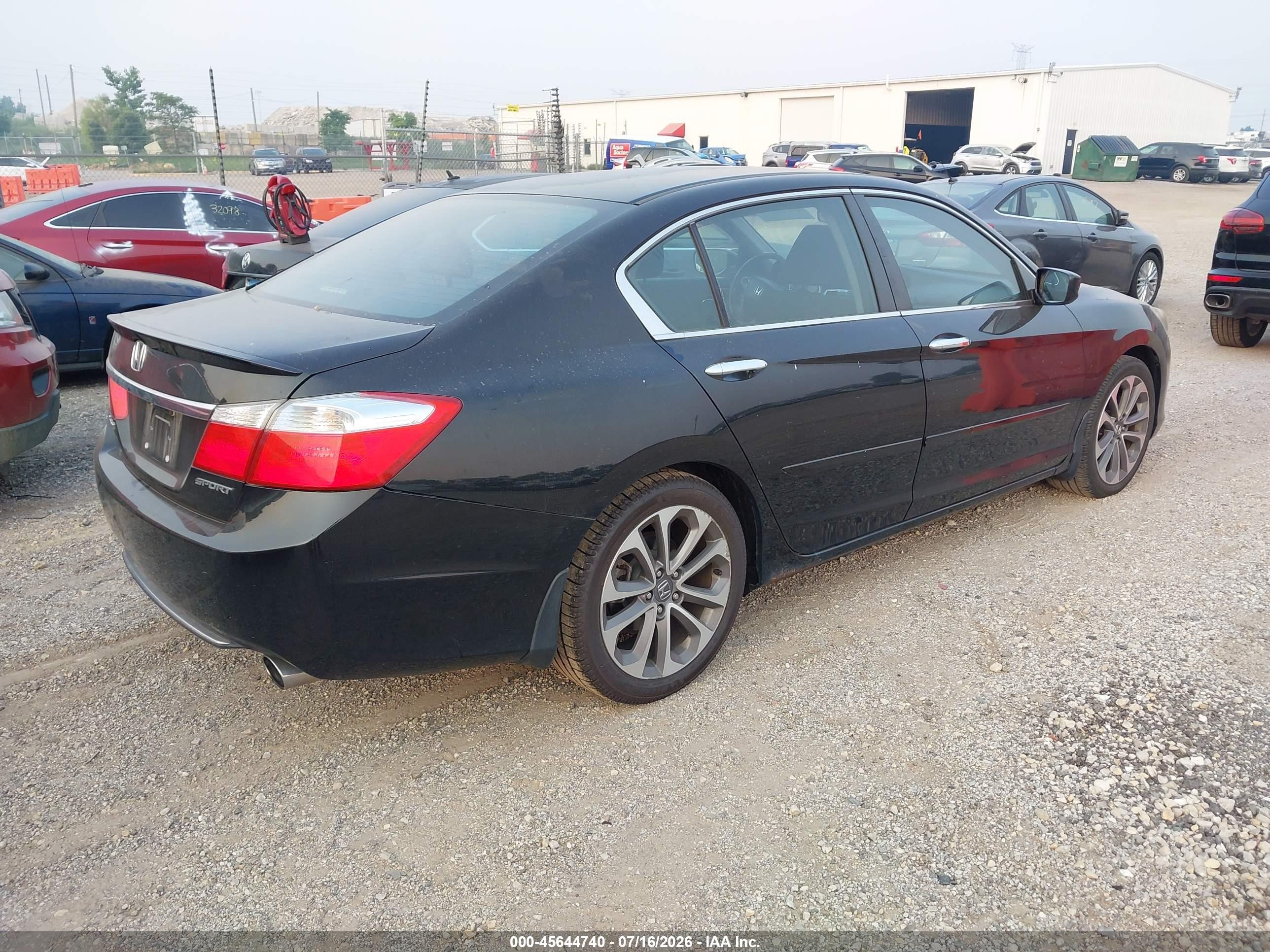 2013 Honda Accord Sport Черный vin: 1HGCR2F5XDA275717