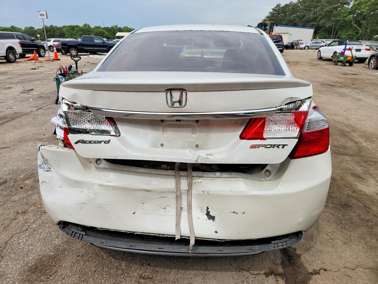 2014 Honda Accord Sport White vin: 1HGCR2F5XEA001144