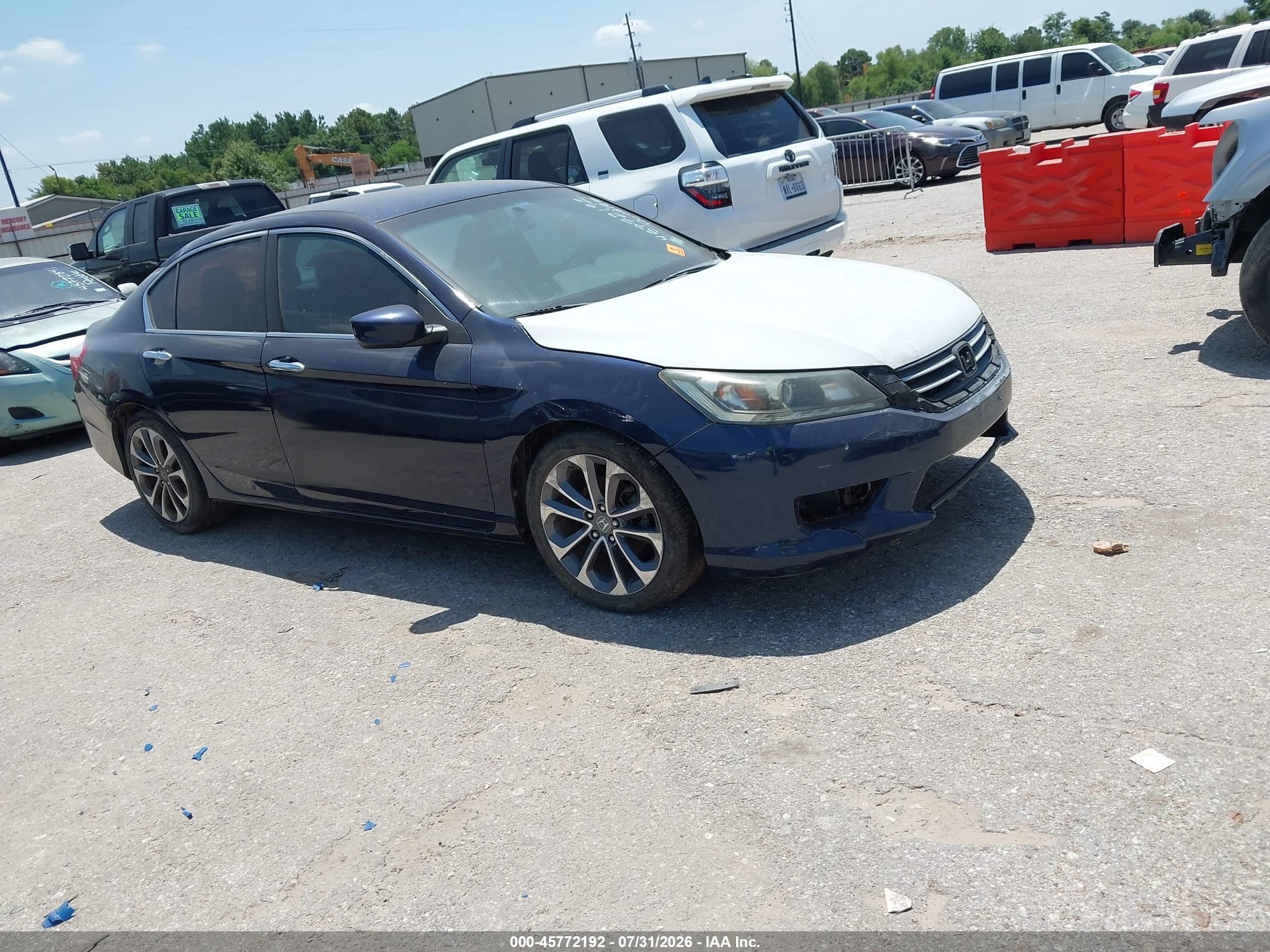 2014 Honda Accord Sport Blue vin: 1HGCR2F5XEA002567