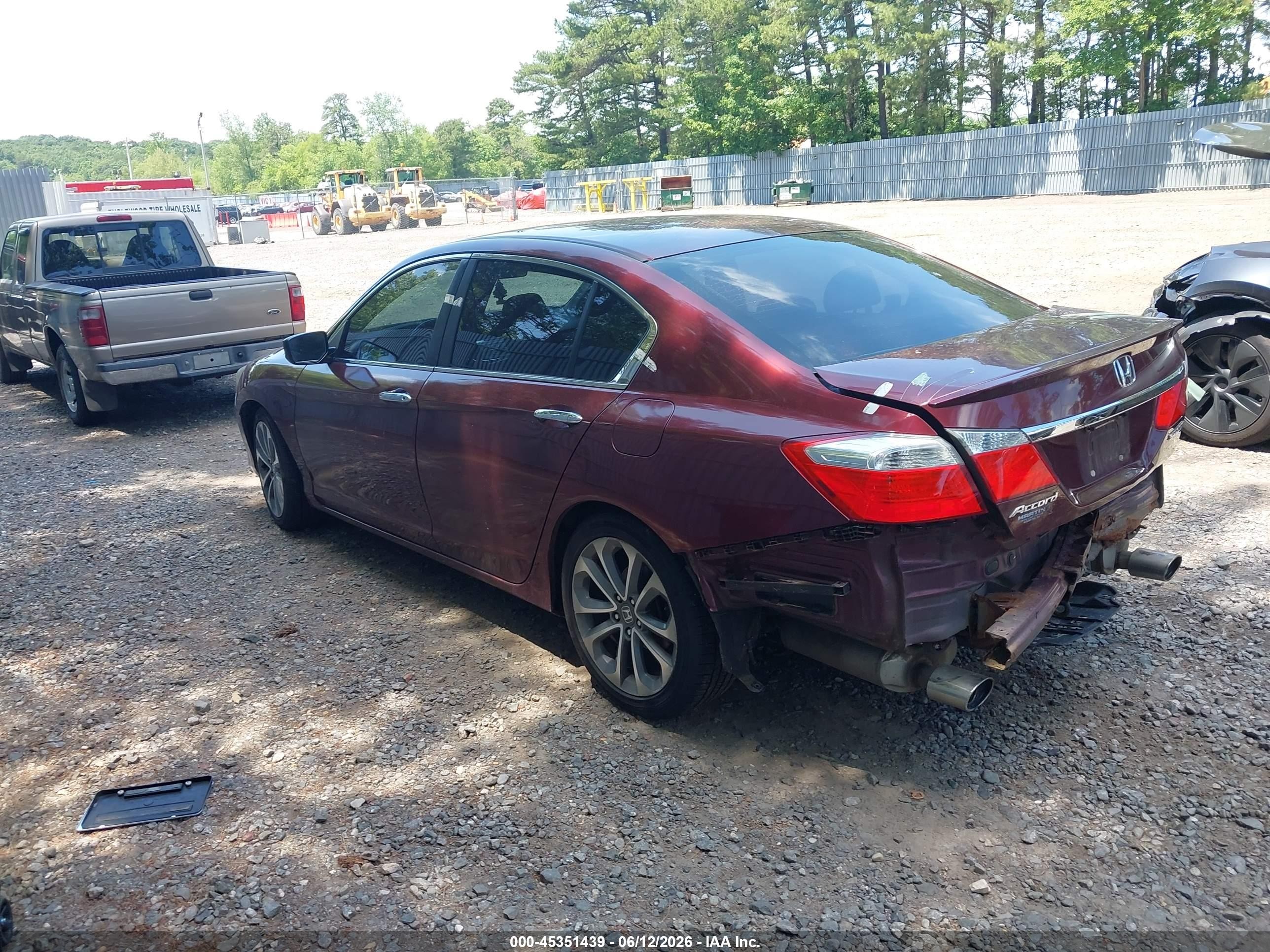2014 Honda Accord Sport Темно-бордовый vin: 1HGCR2F5XEA080279