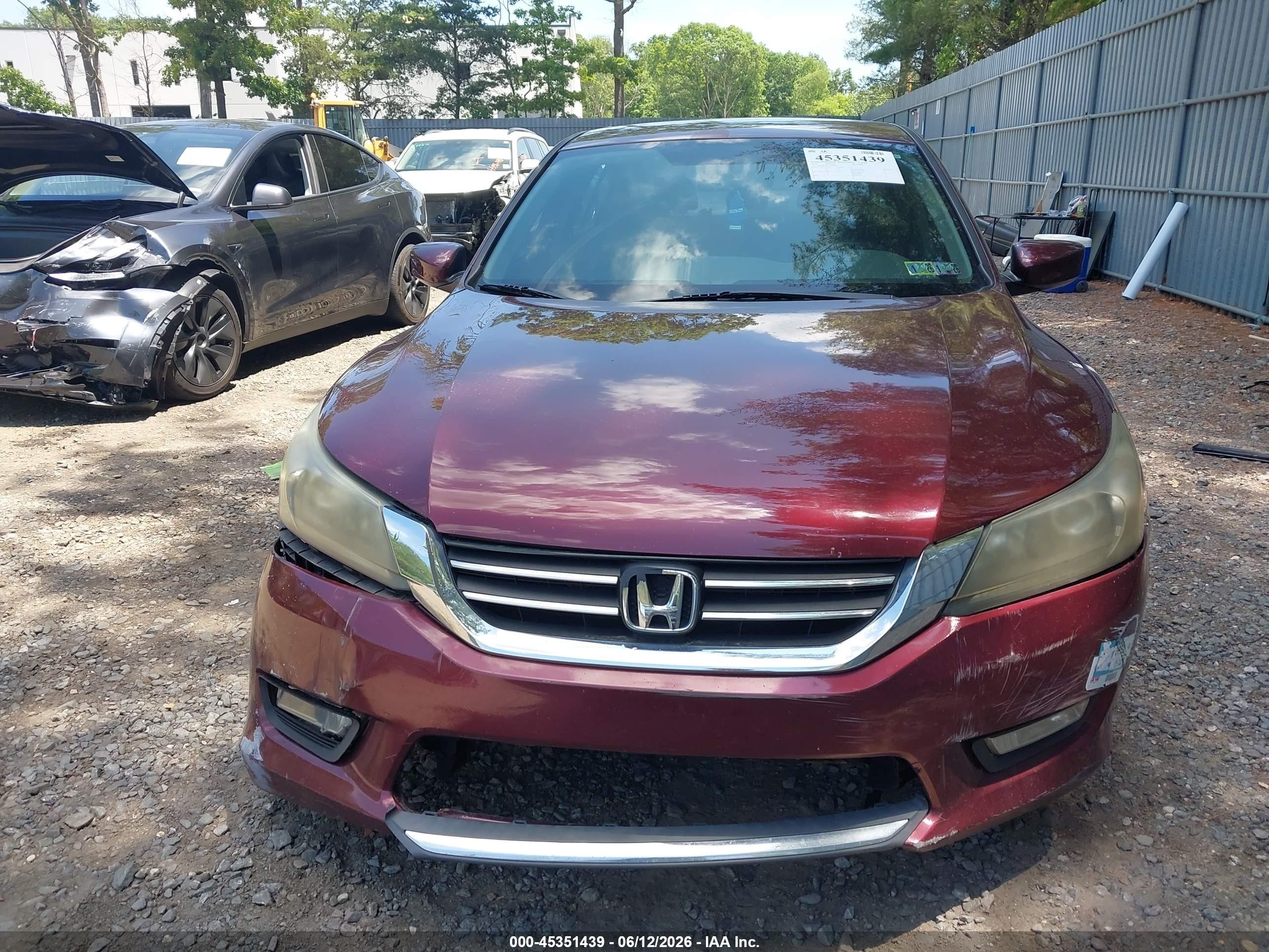 2014 Honda Accord Sport Темно-бордовый vin: 1HGCR2F5XEA080279