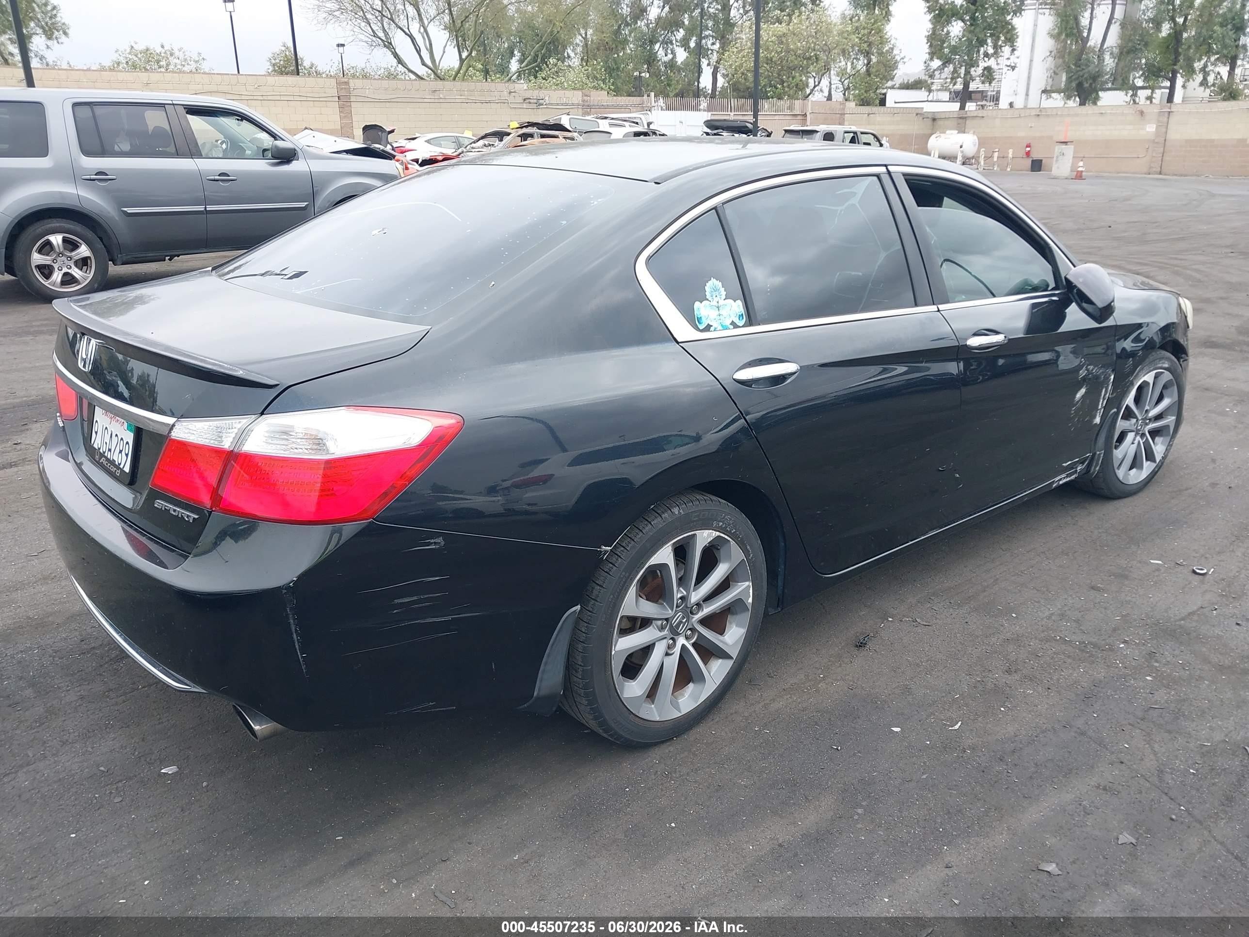 2014 Honda Accord Sport Black vin: 1HGCR2F5XEA134101
