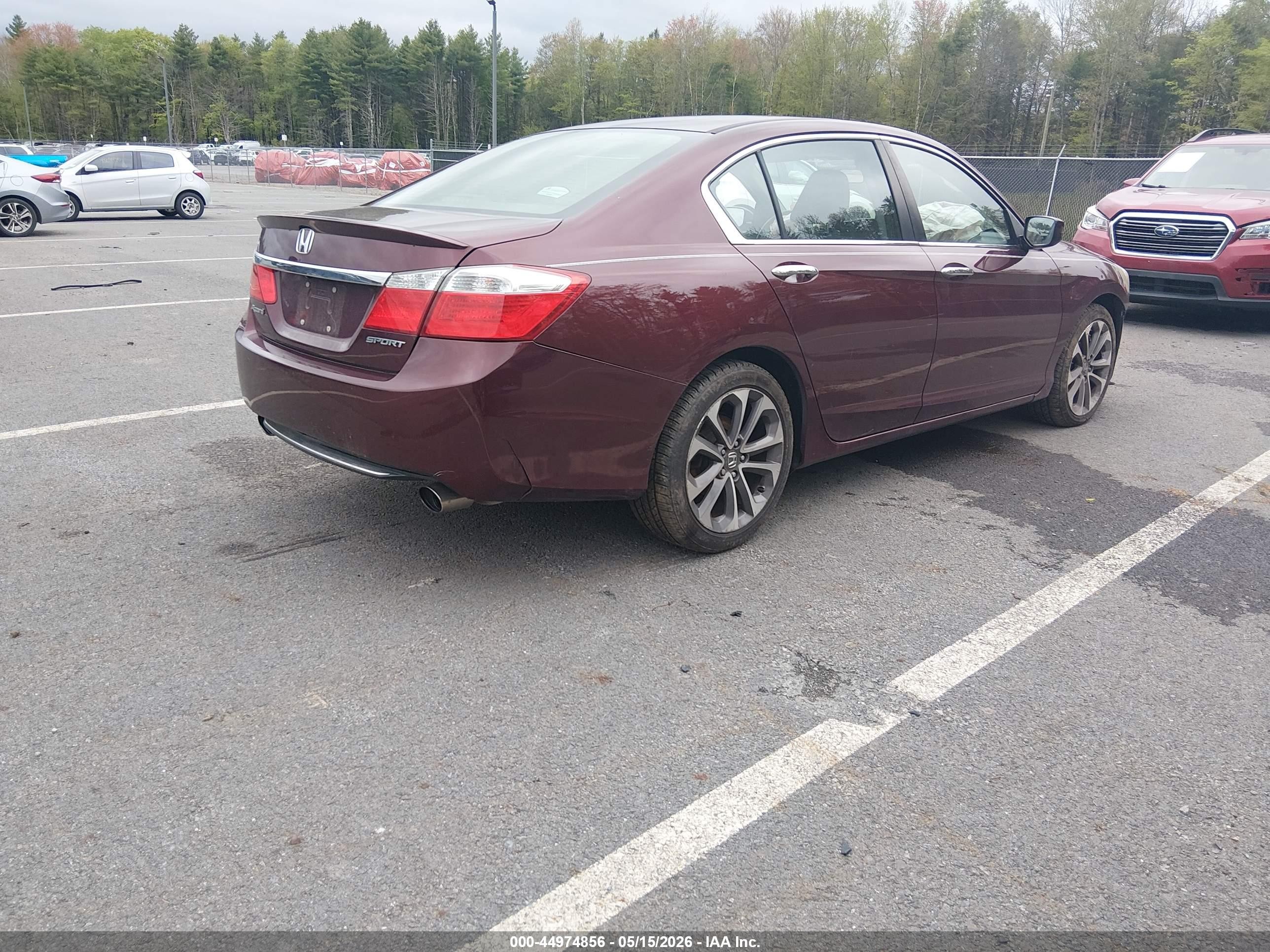 2014 Honda Accord Sport Burgundy vin: 1HGCR2F5XEA136852