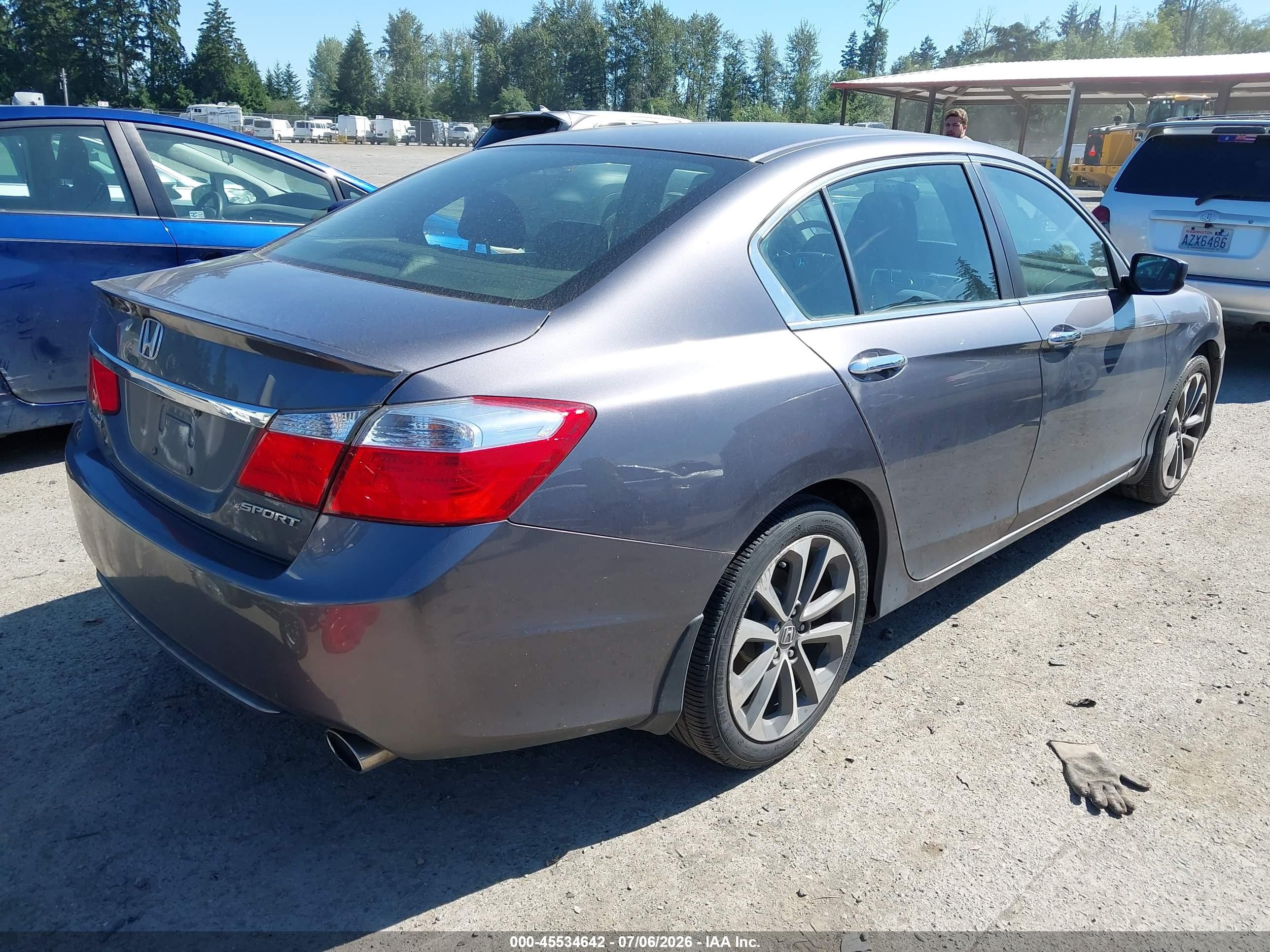 2014 Honda Accord Sport Gray vin: 1HGCR2F5XEA138147