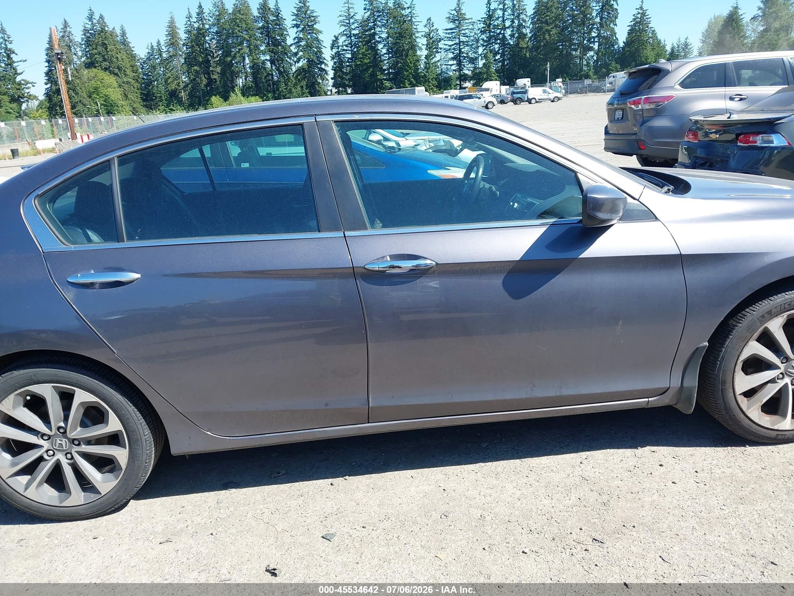 2014 Honda Accord Sport Gray vin: 1HGCR2F5XEA138147