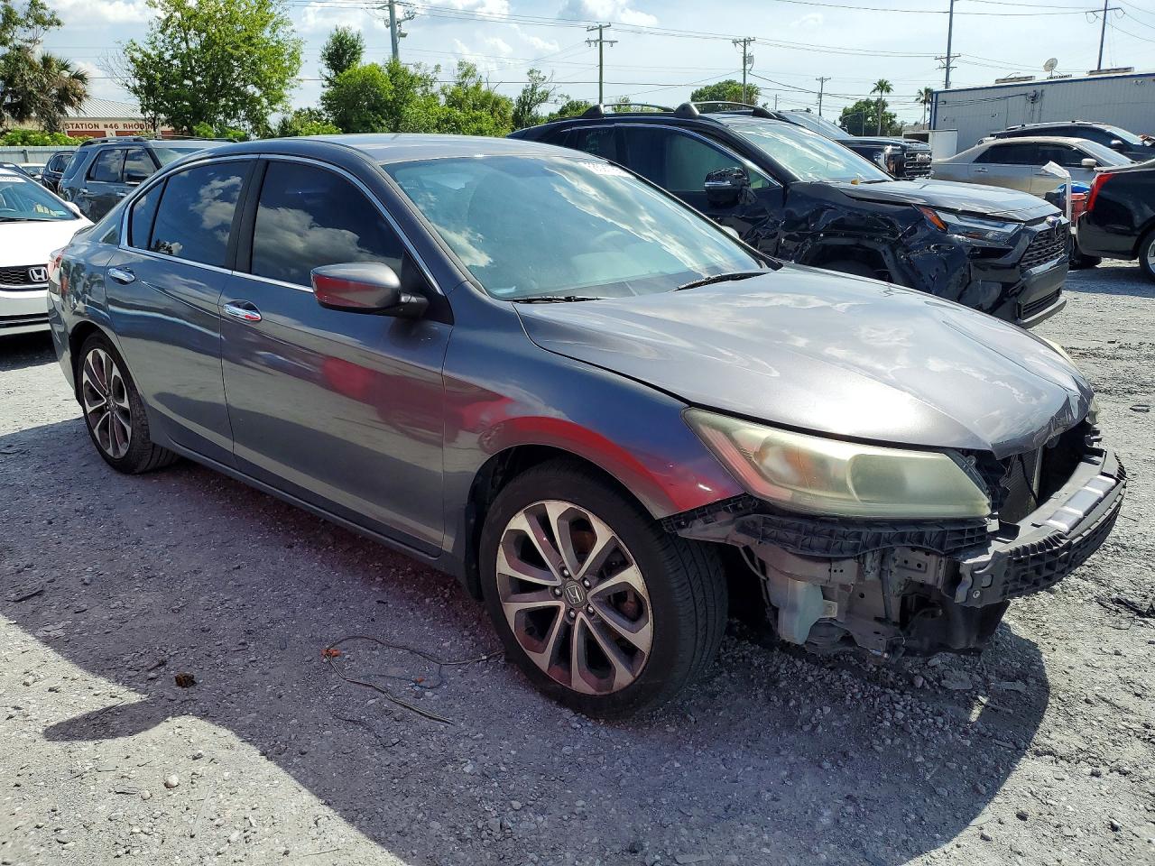 2014 Honda Accord Sport Gray vin: 1HGCR2F5XEA138293