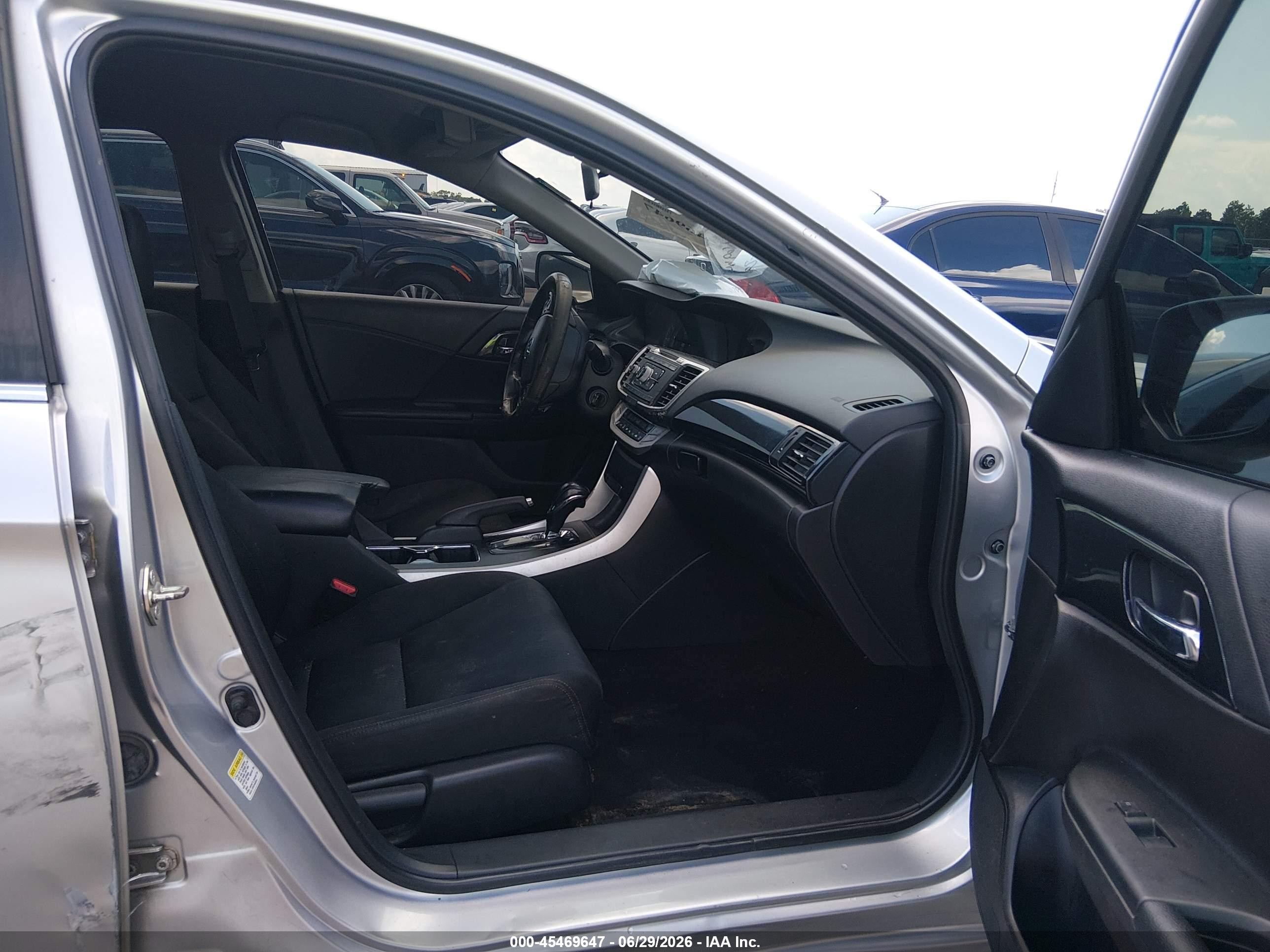 2014 Honda Accord Sport Silver vin: 1HGCR2F5XEA198655