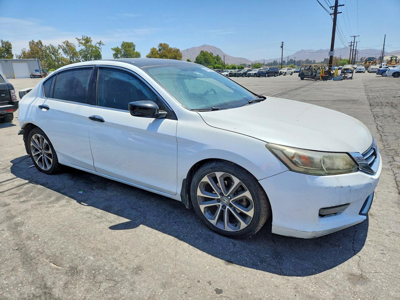 2014 Honda Accord Sport White vin: 1HGCR2F5XEA229306
