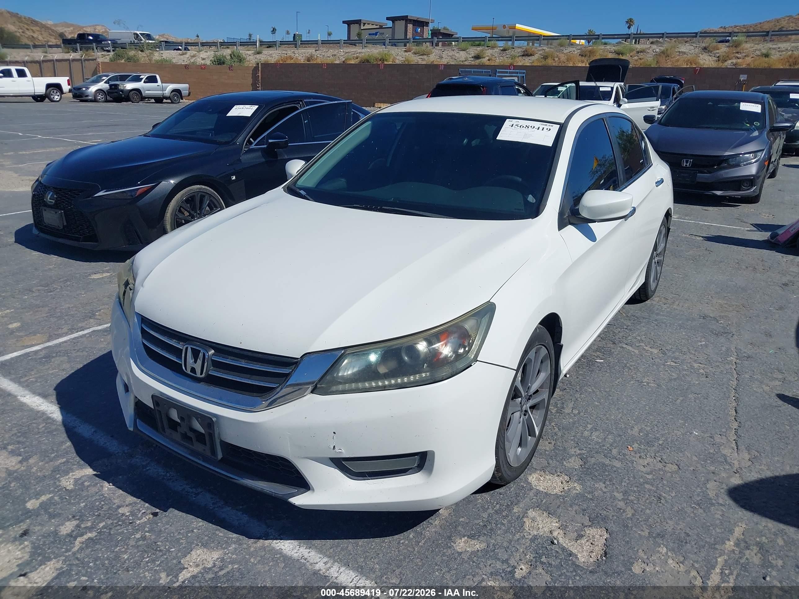 2014 Honda Accord Sport White vin: 1HGCR2F5XEA234375
