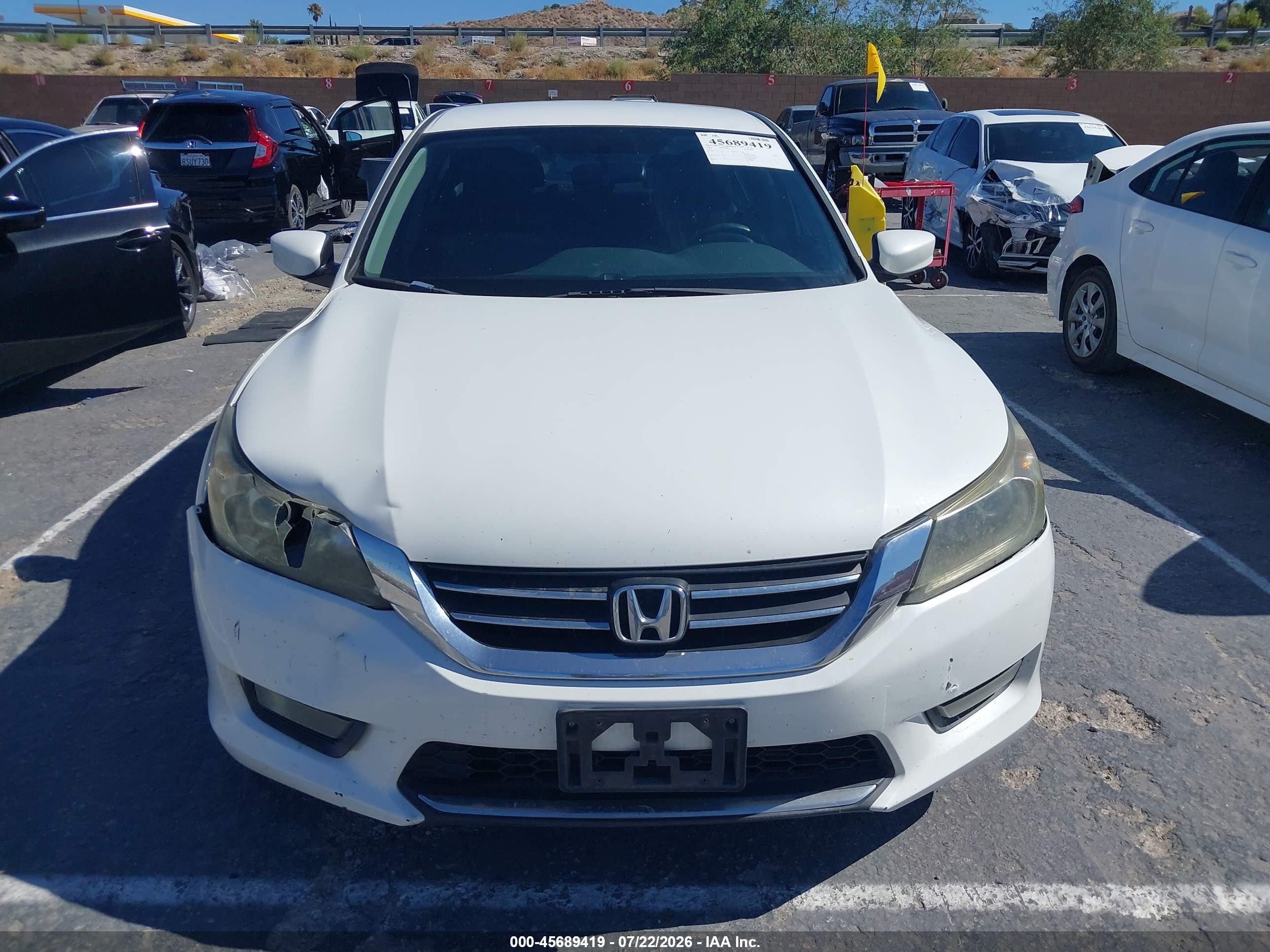2014 Honda Accord Sport White vin: 1HGCR2F5XEA234375