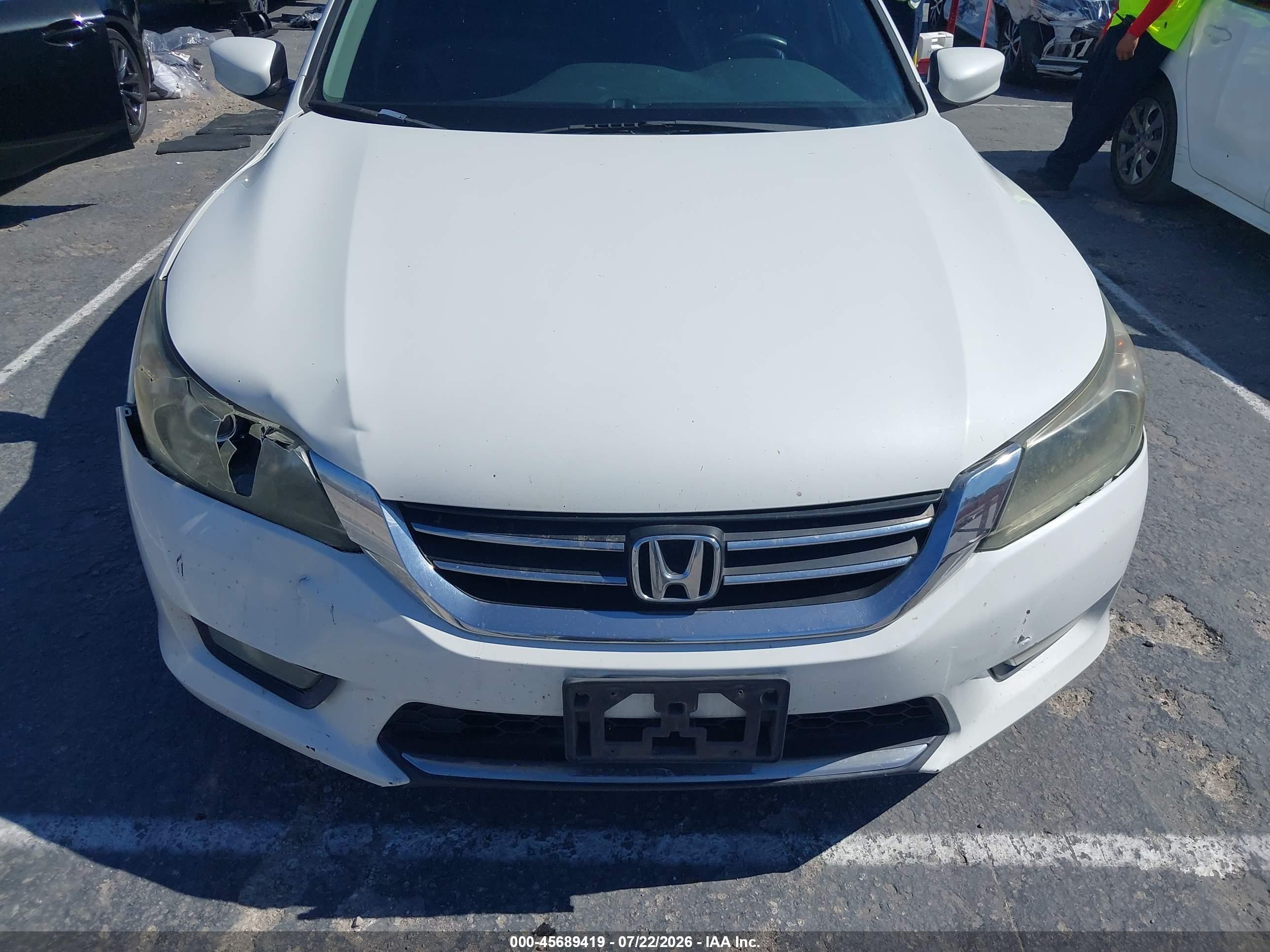 2014 Honda Accord Sport White vin: 1HGCR2F5XEA234375