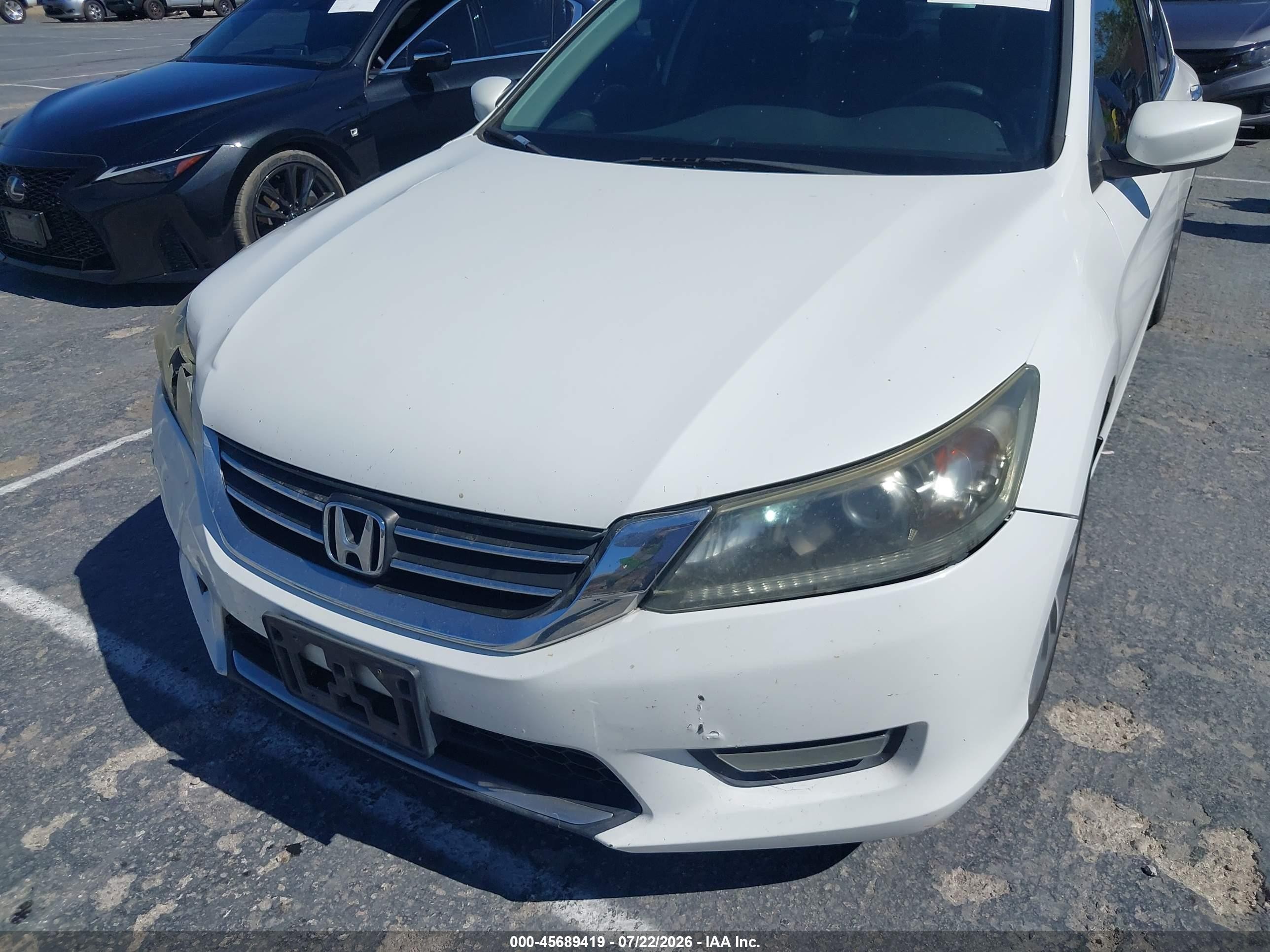 2014 Honda Accord Sport White vin: 1HGCR2F5XEA234375