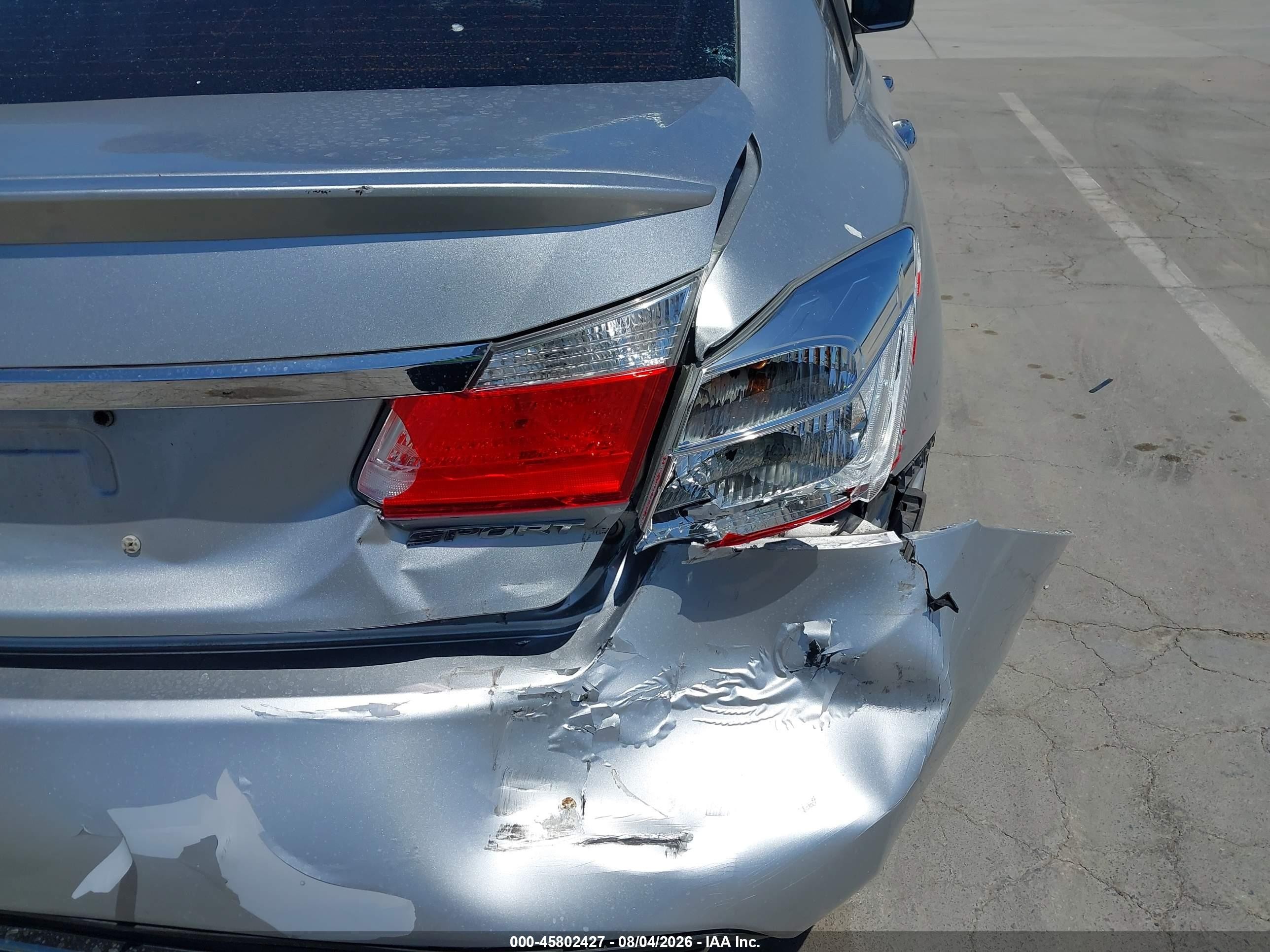 2015 Honda Accord Sport Silver vin: 1HGCR2F5XFA019726
