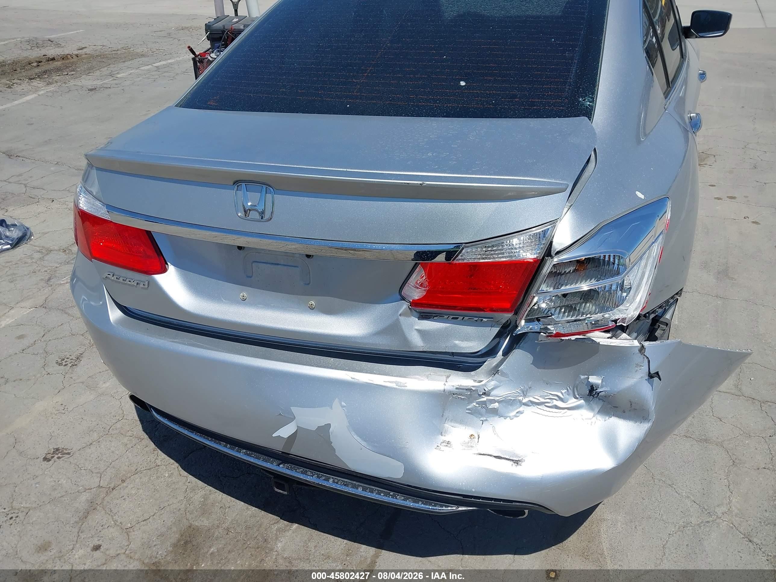 2015 Honda Accord Sport Silver vin: 1HGCR2F5XFA019726