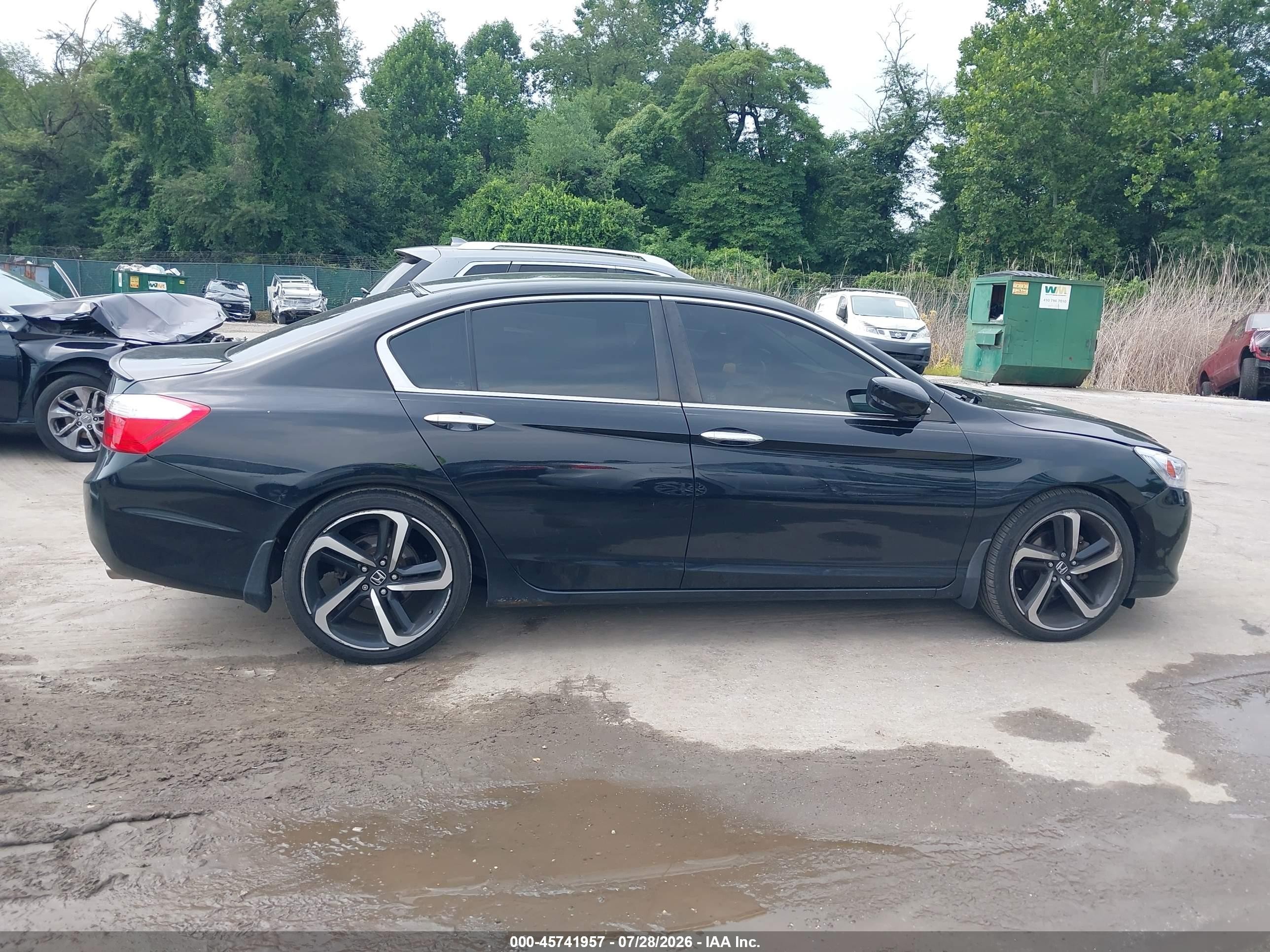 2015 Honda Accord Sport Black vin: 1HGCR2F5XFA049955