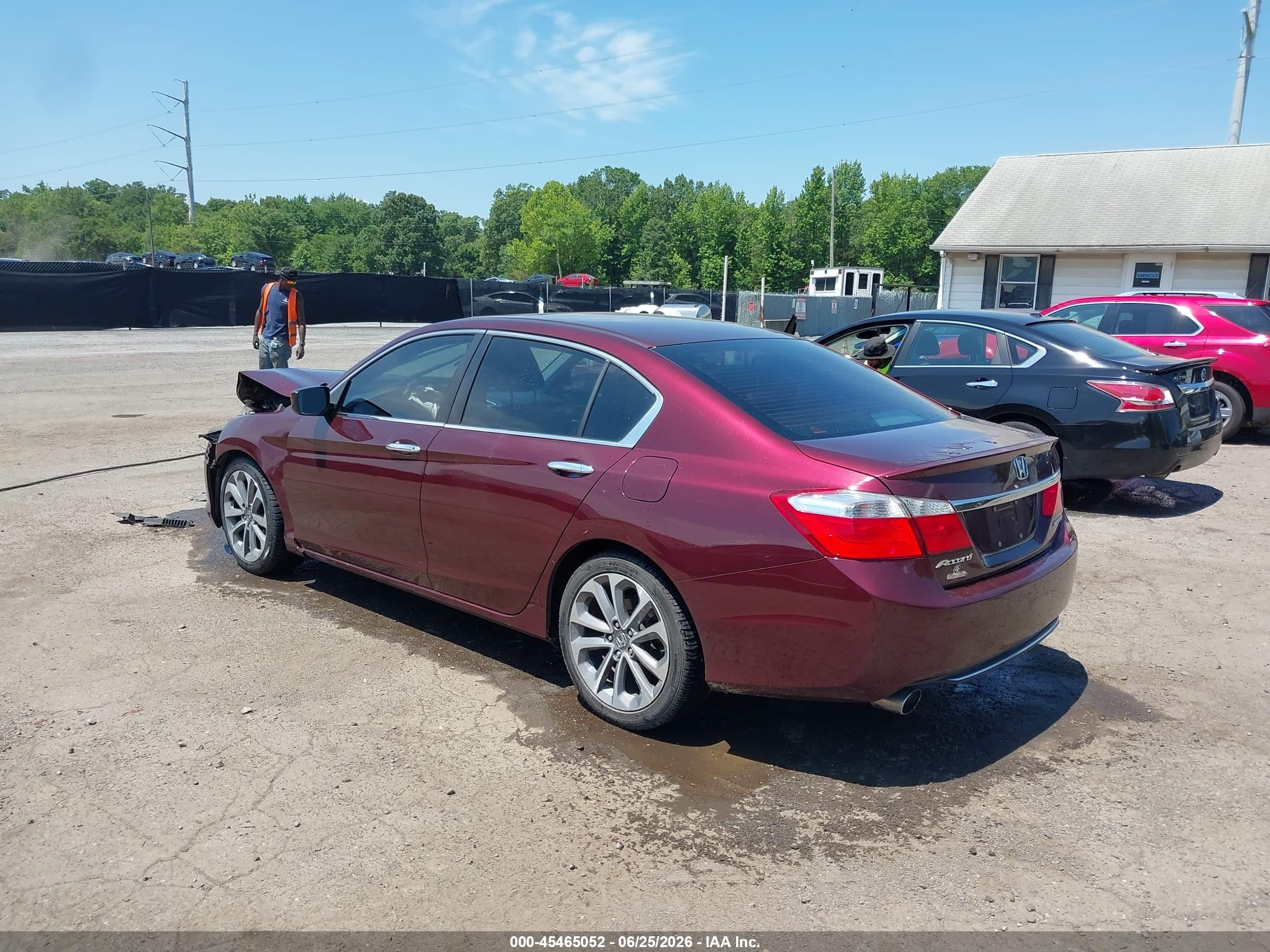 2015 Honda Accord Sport Burgundy vin: 1HGCR2F5XFA114271